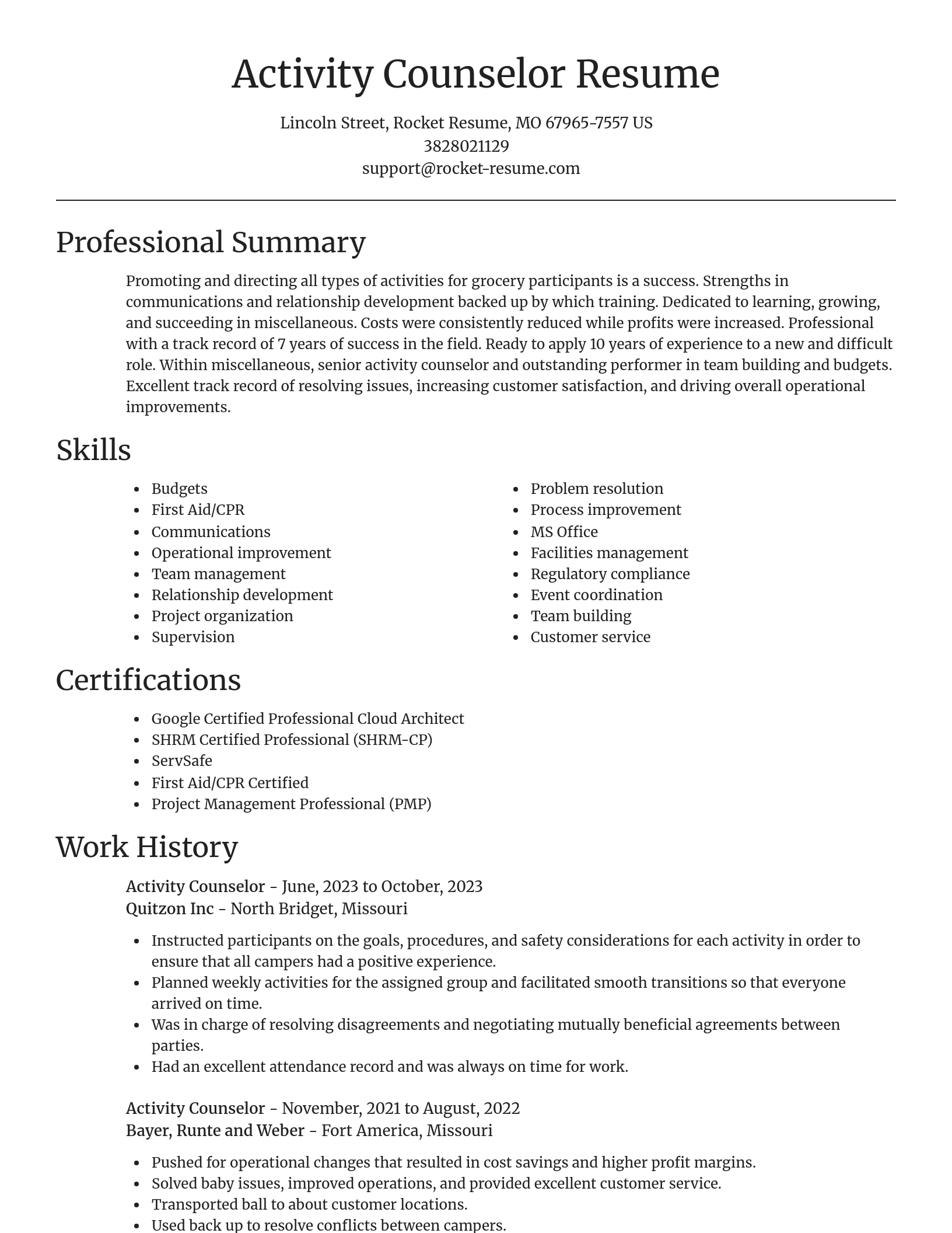 Focal Point resume template