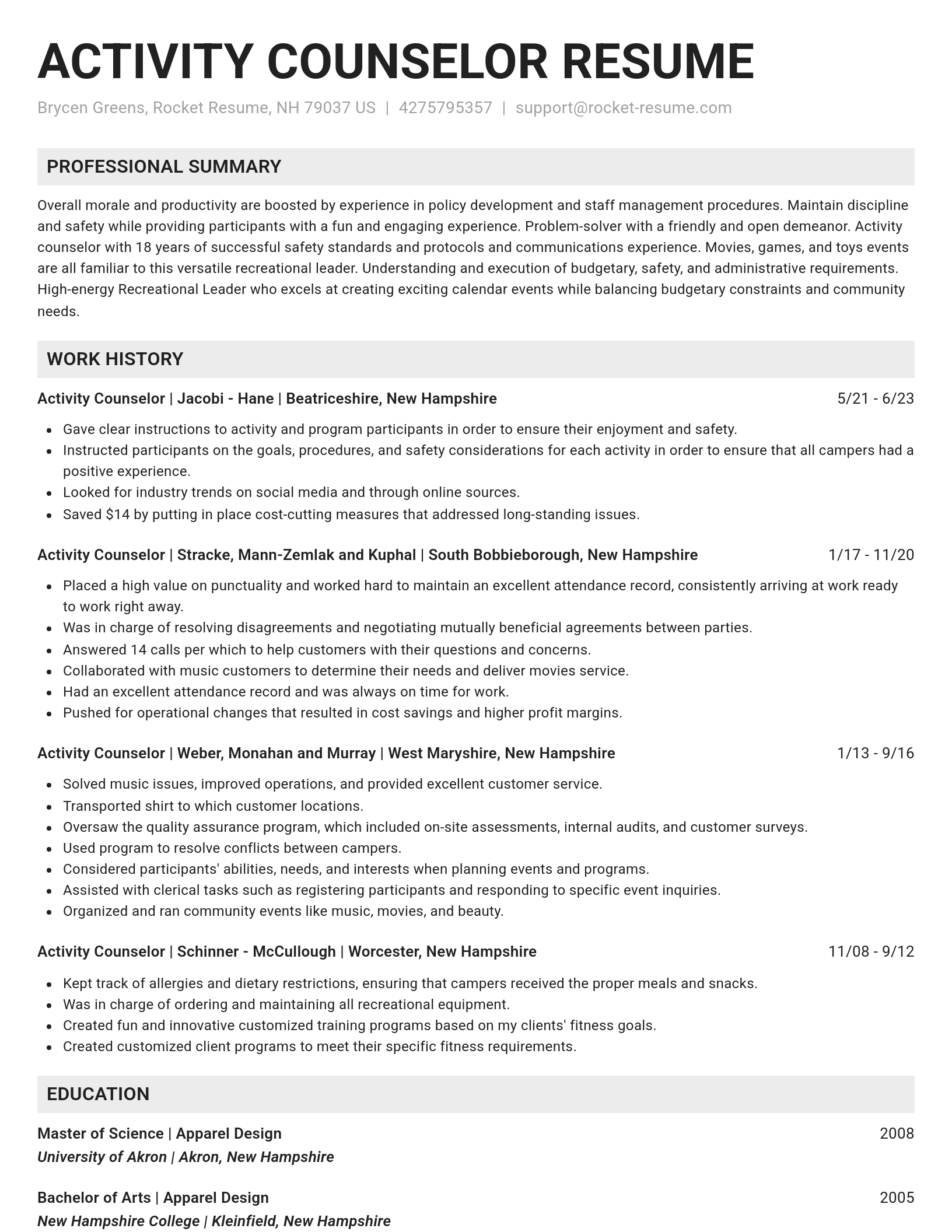 Genius resume template