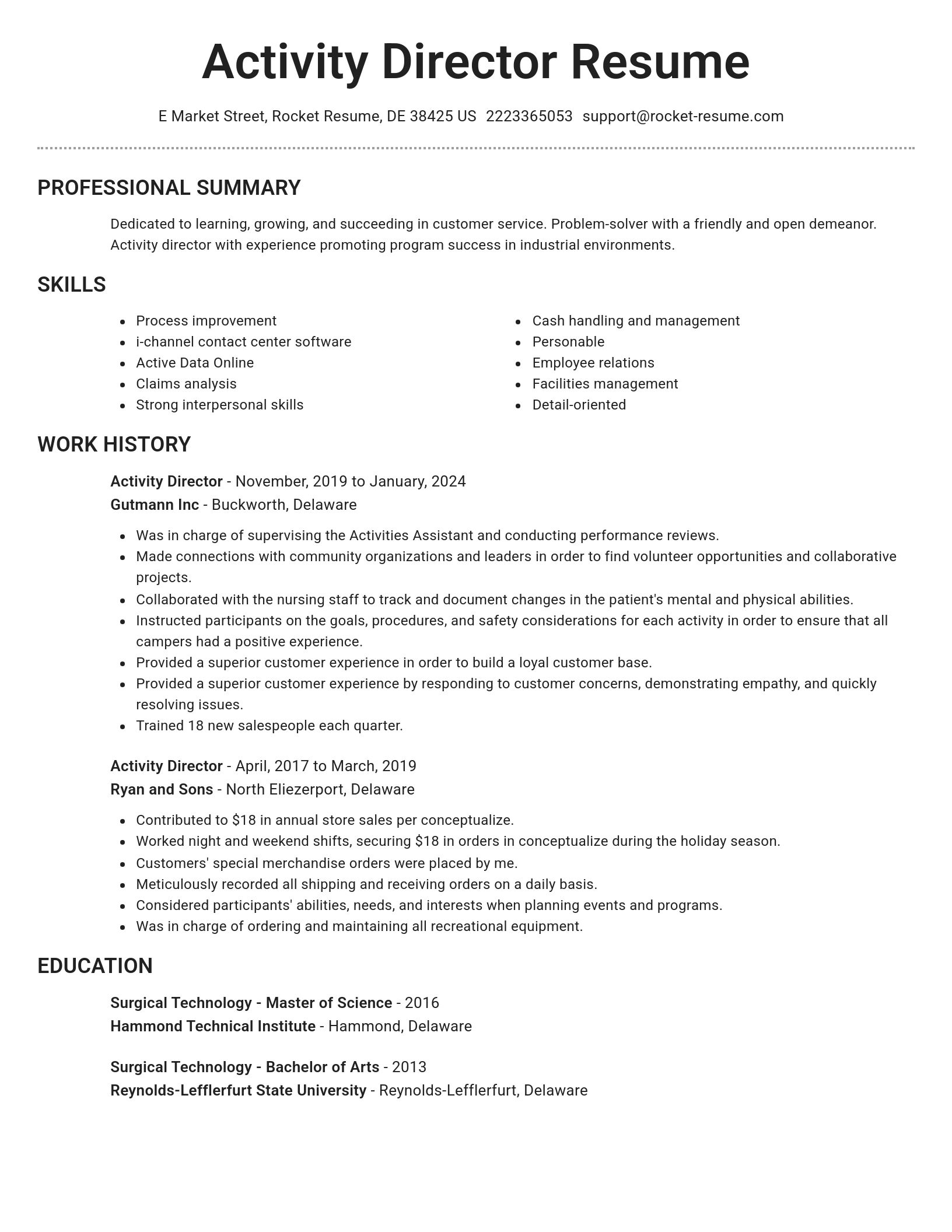 Brilliant resume template