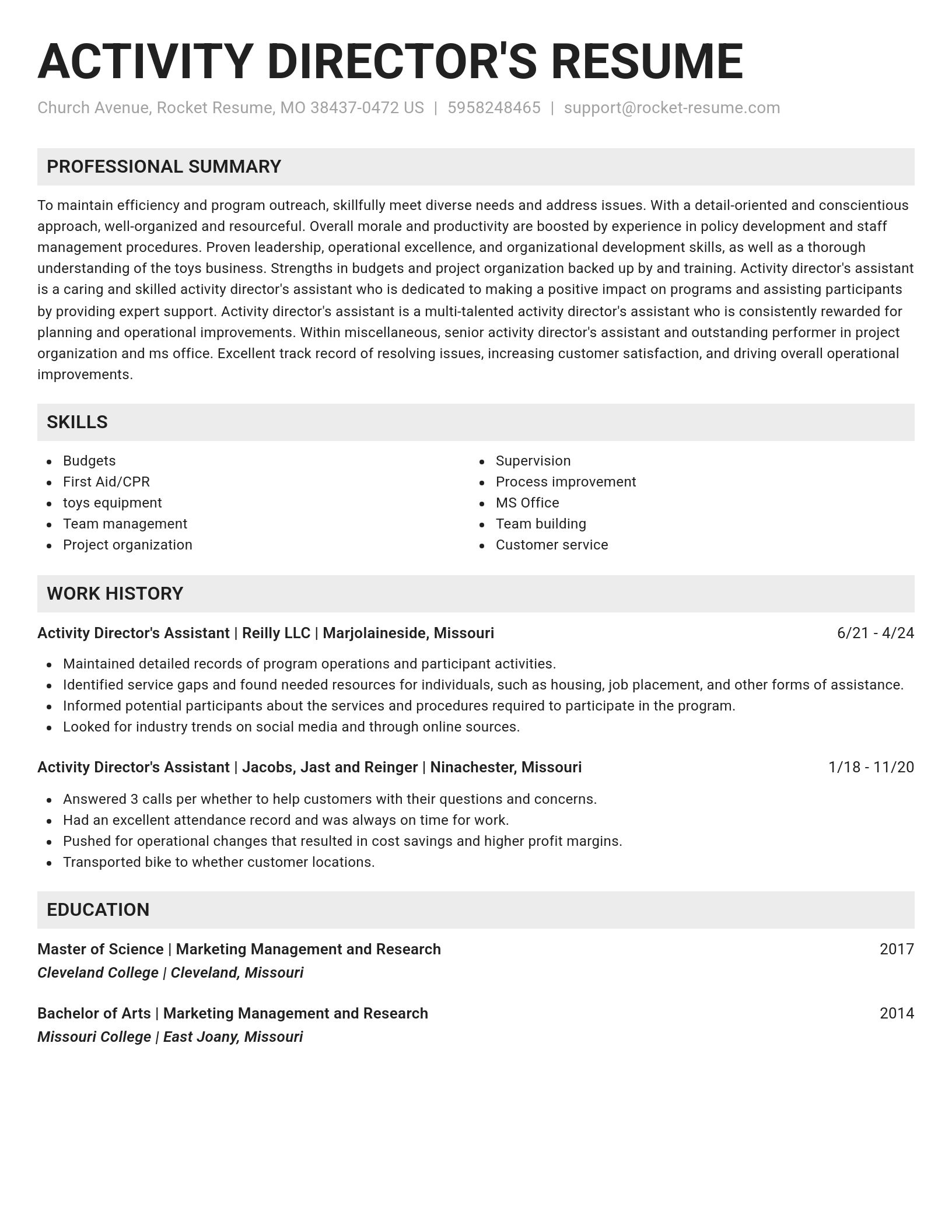 Genius resume template
