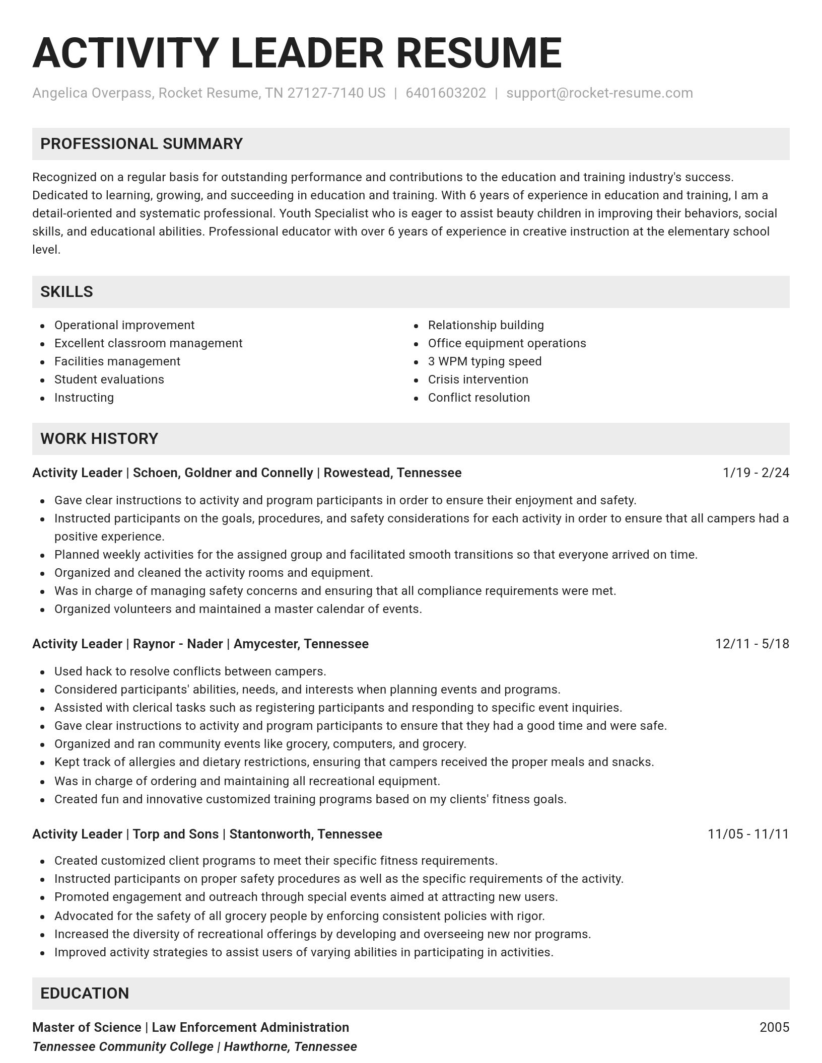 Genius resume template