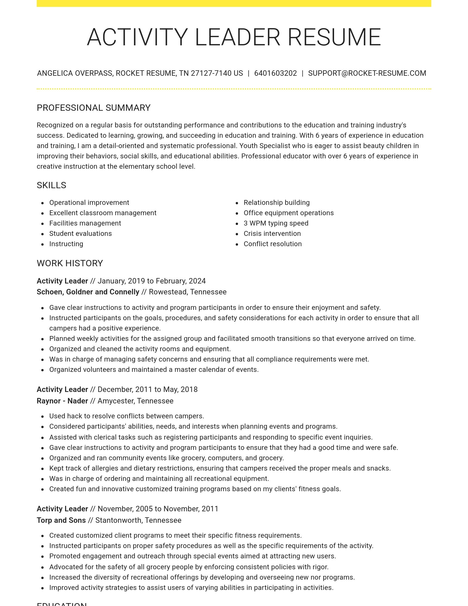Grand resume template