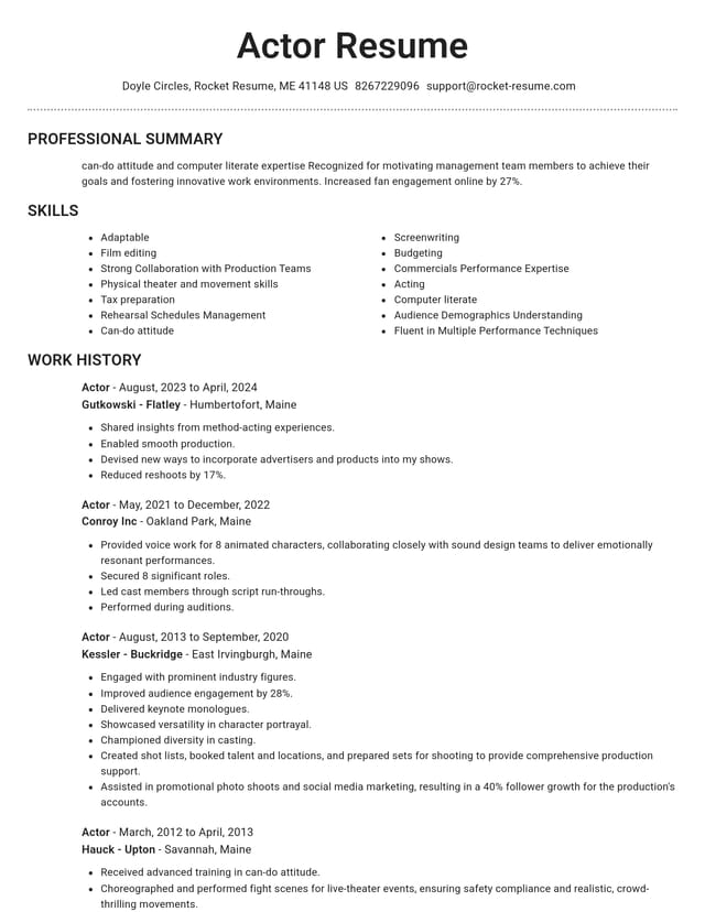 Brilliant resume template