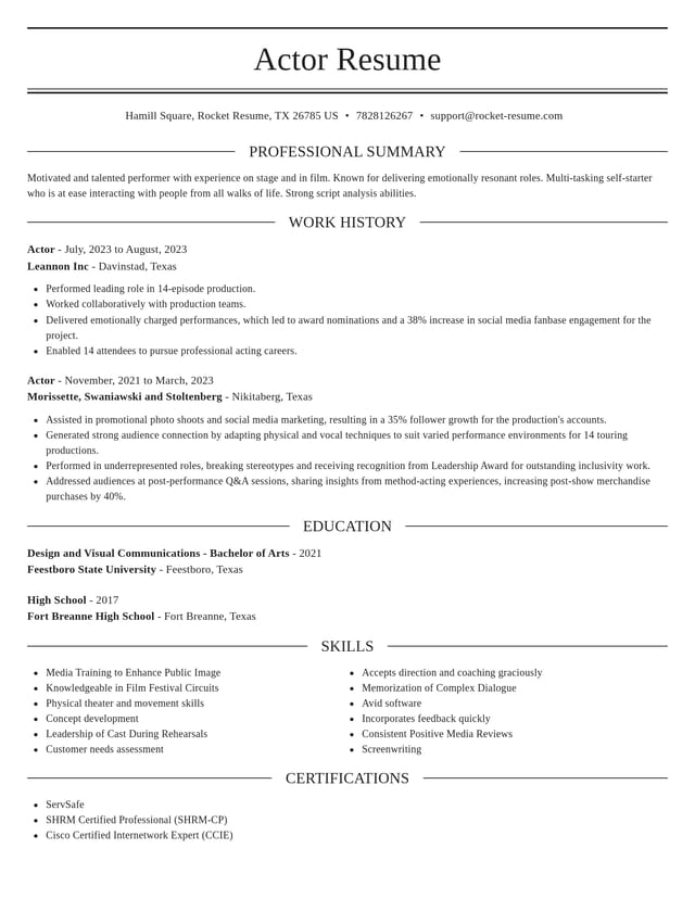 Elegant resume template