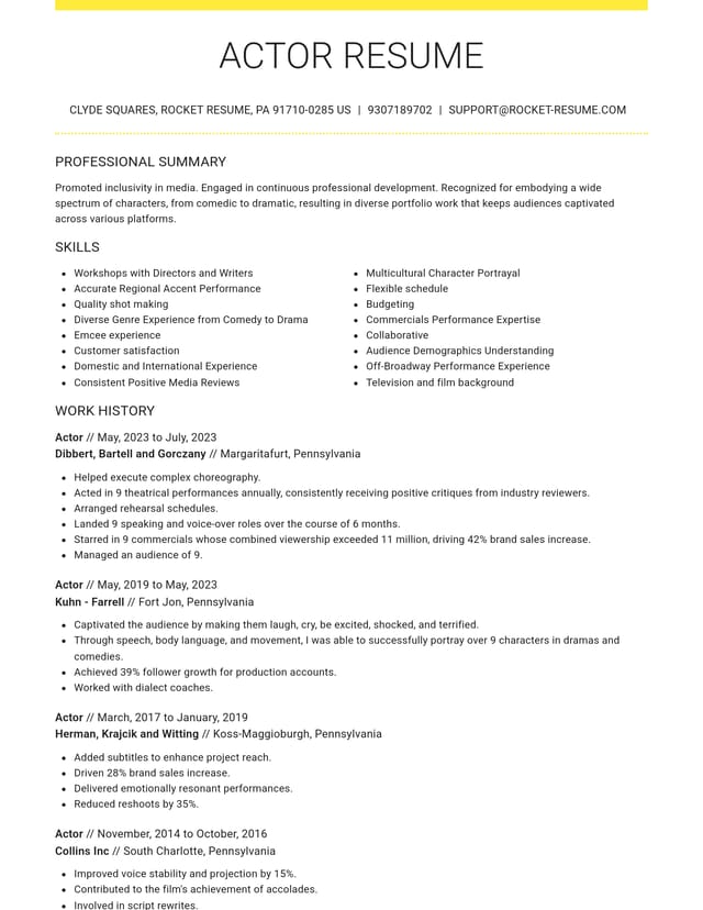 Grand resume template