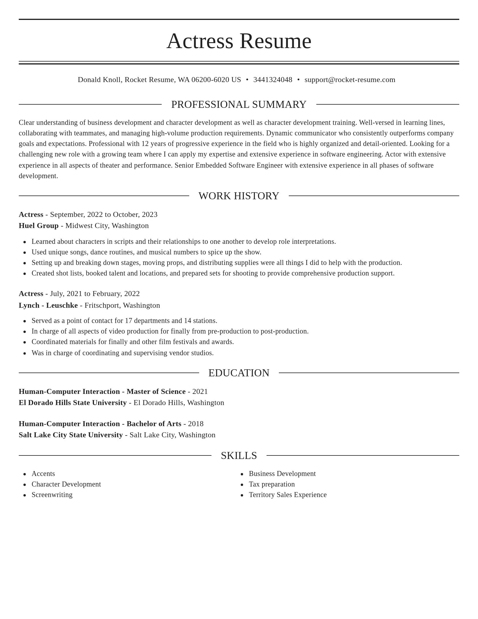 Elegant resume template