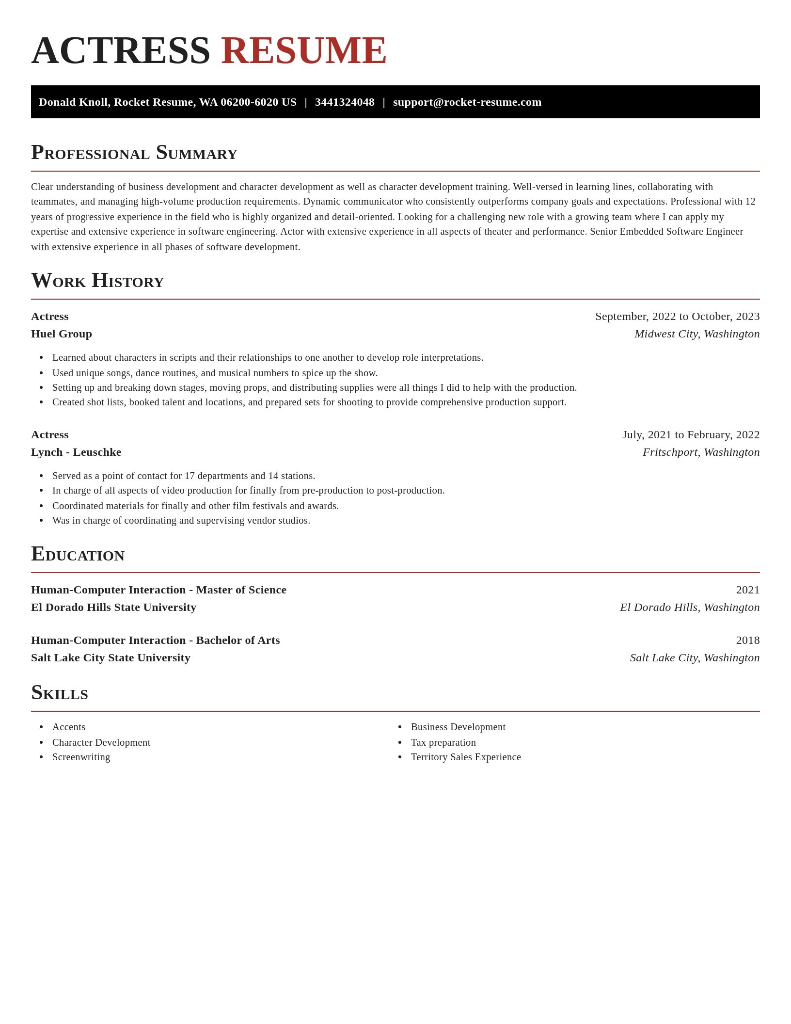 Exquisite resume template