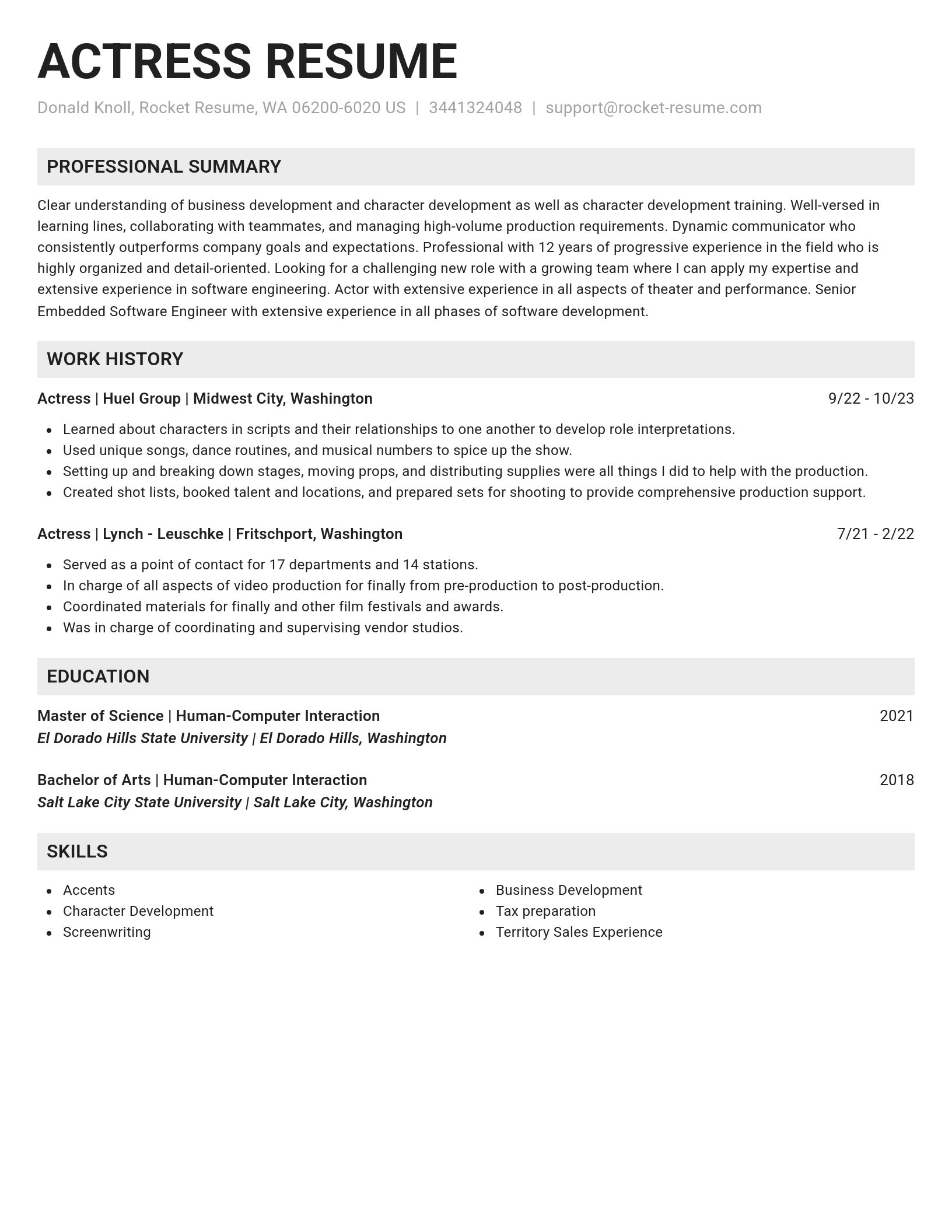 Genius resume template