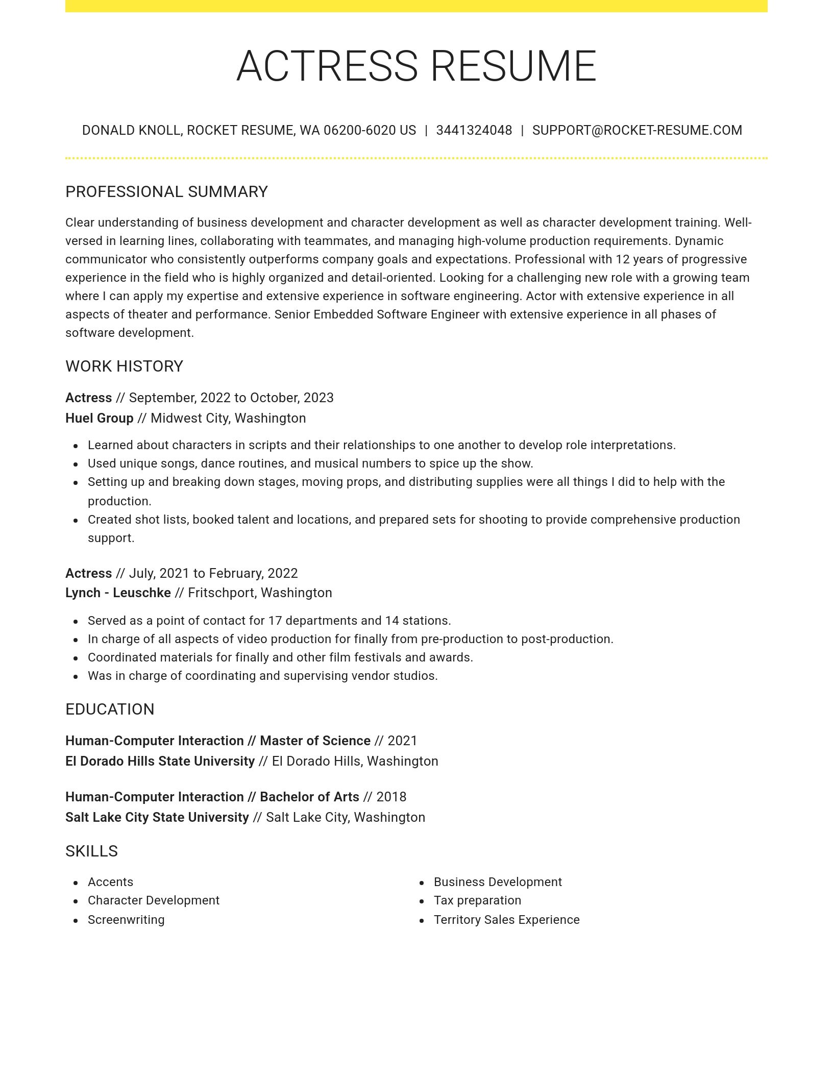 Grand resume template