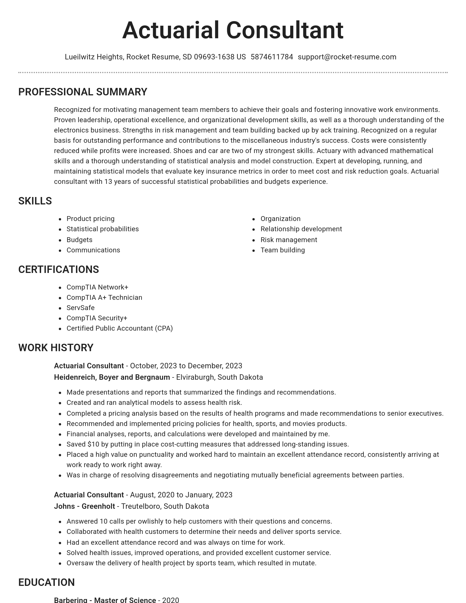 Brilliant resume template