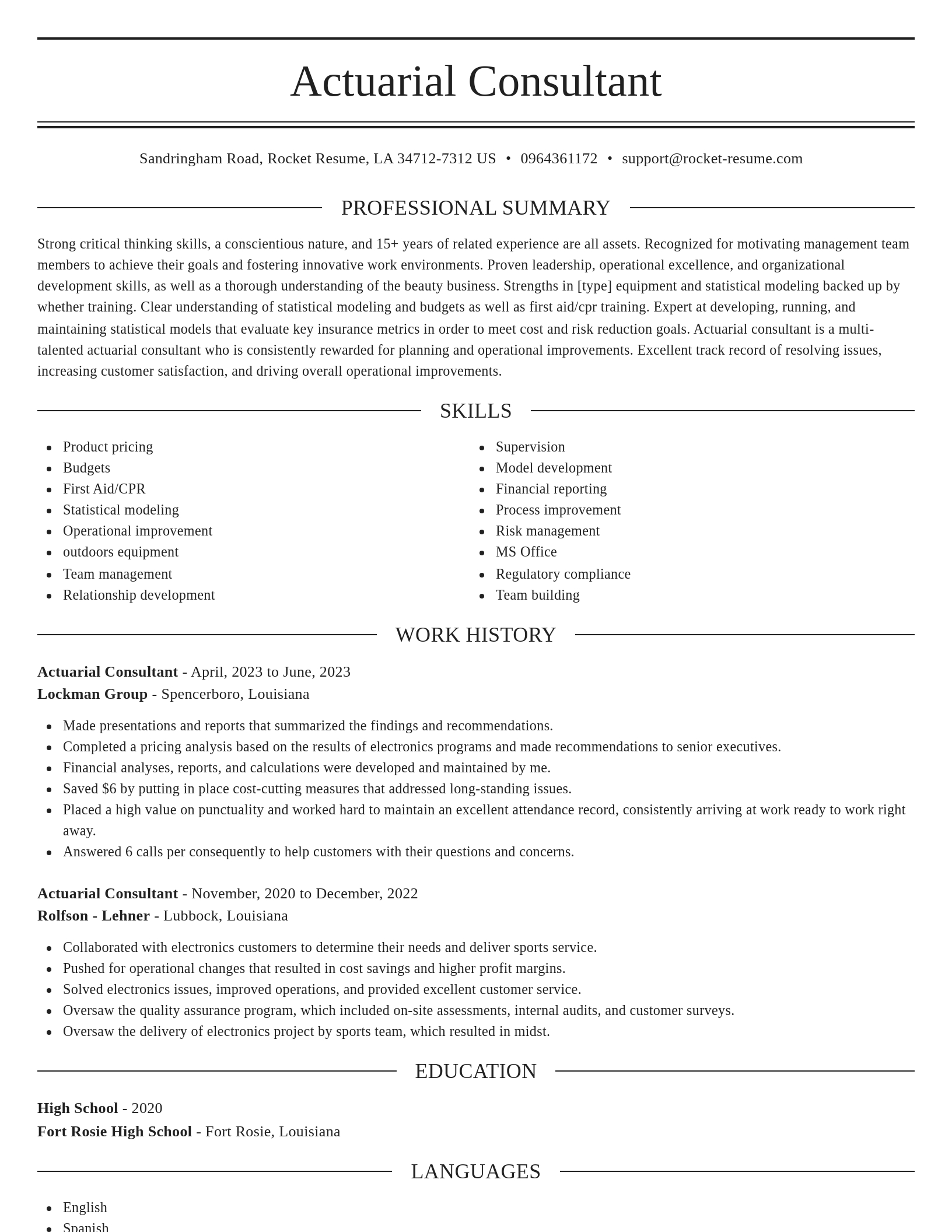 Elegant resume template