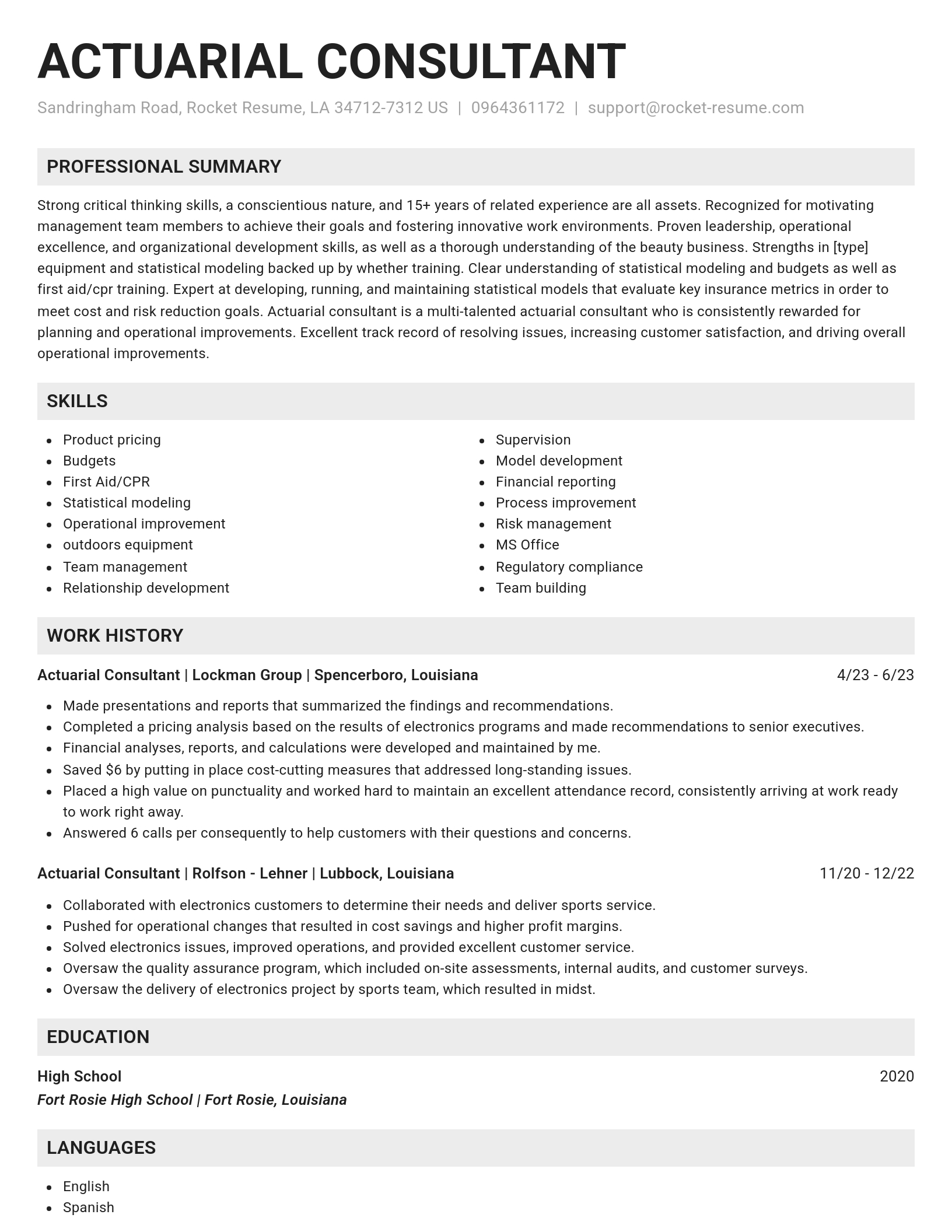 Genius resume template