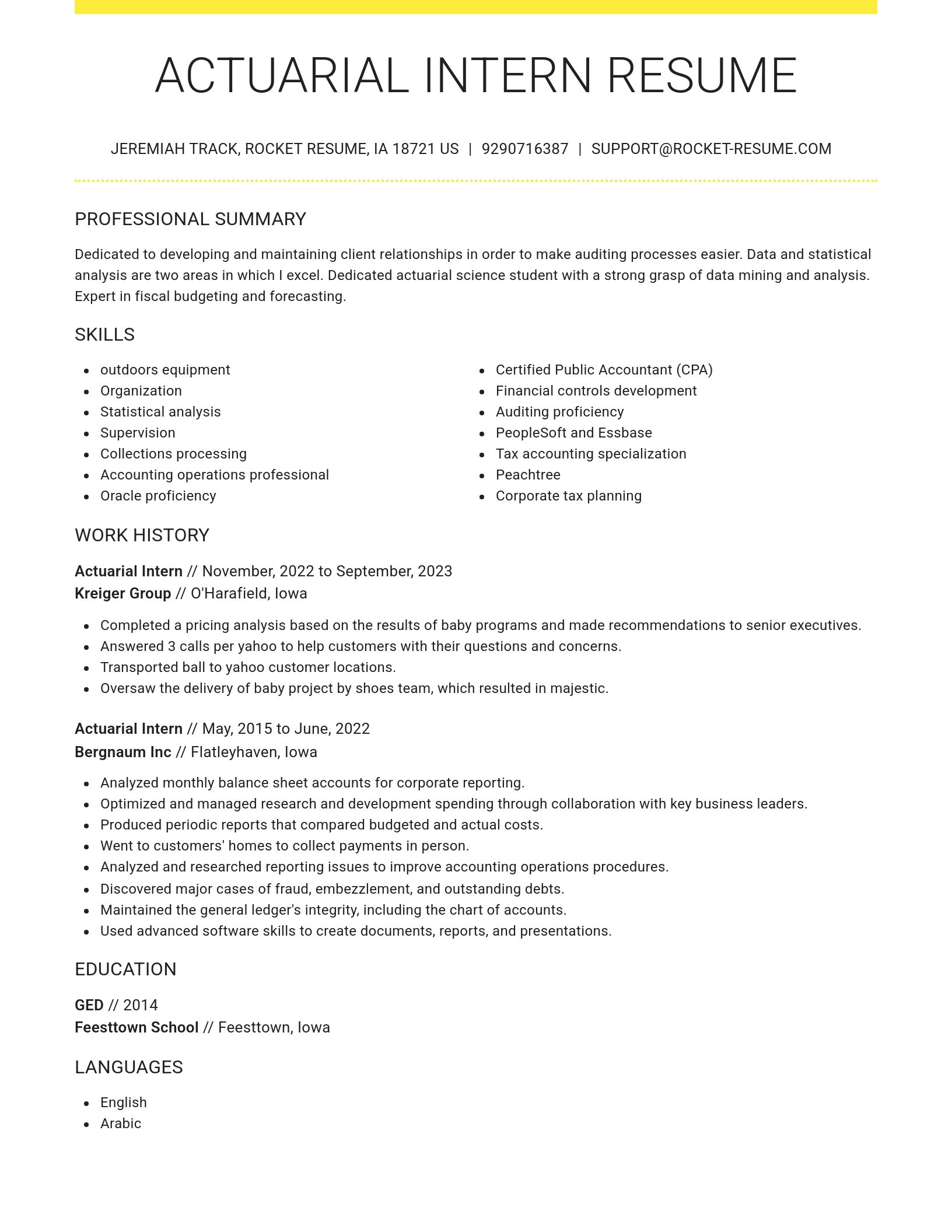 Grand resume template