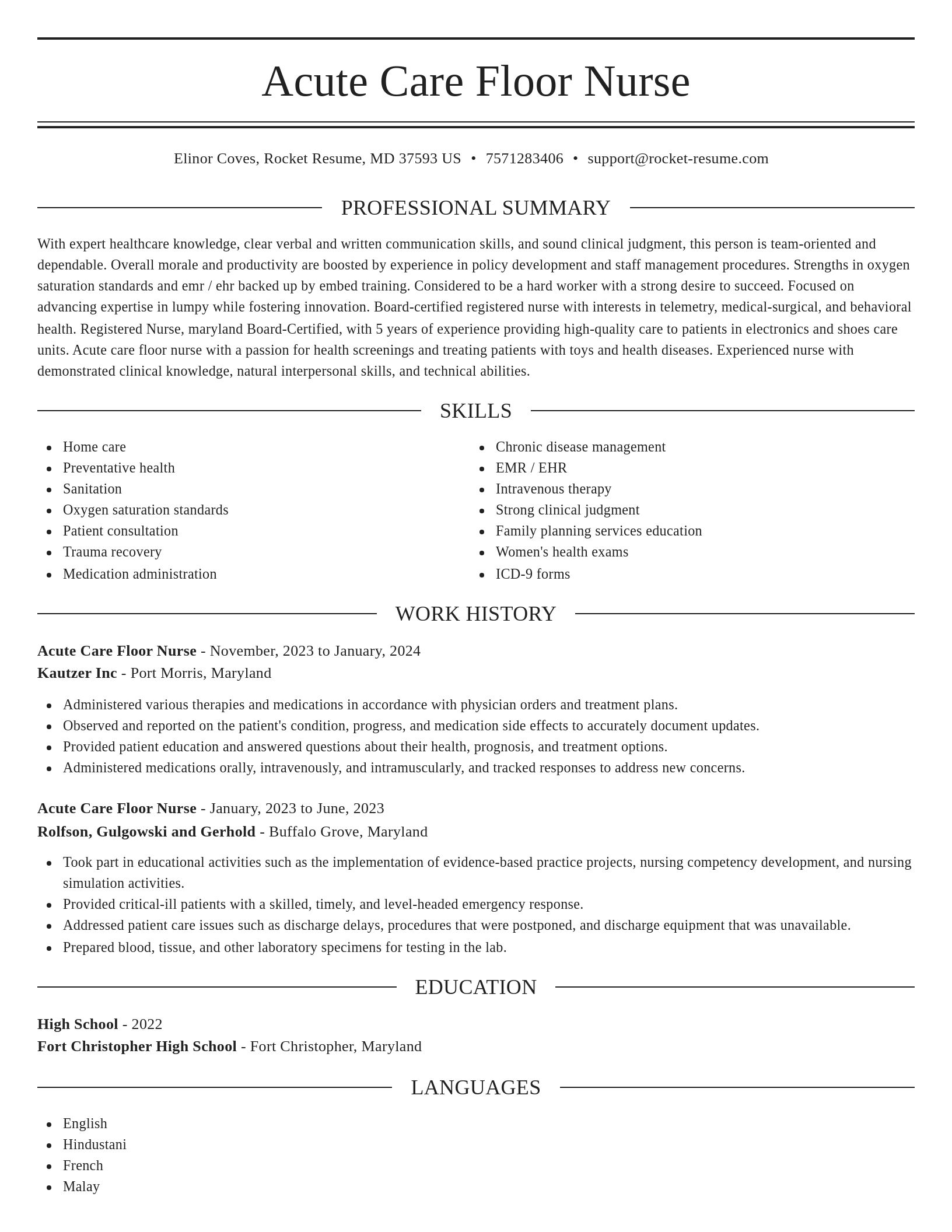 Elegant resume template