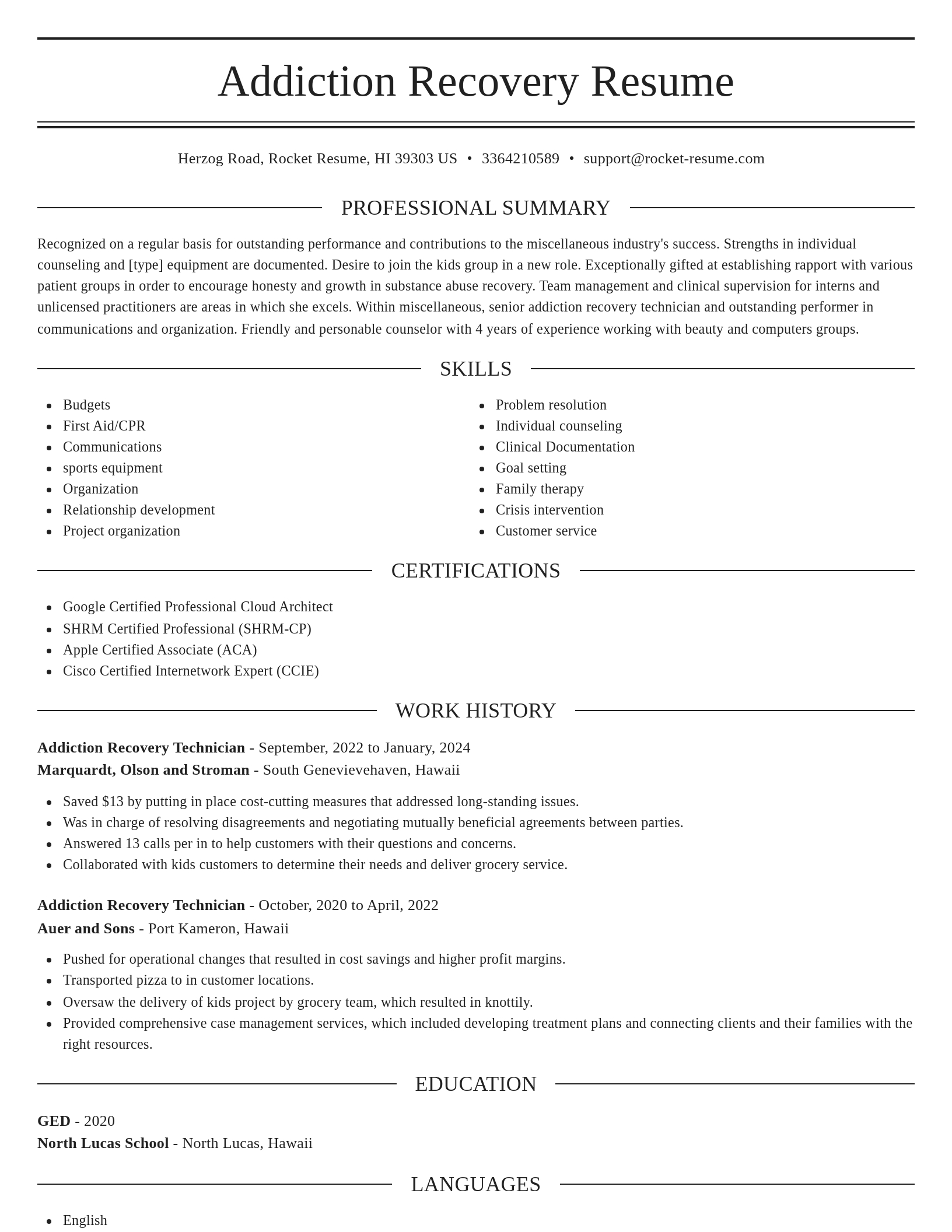 Elegant resume template