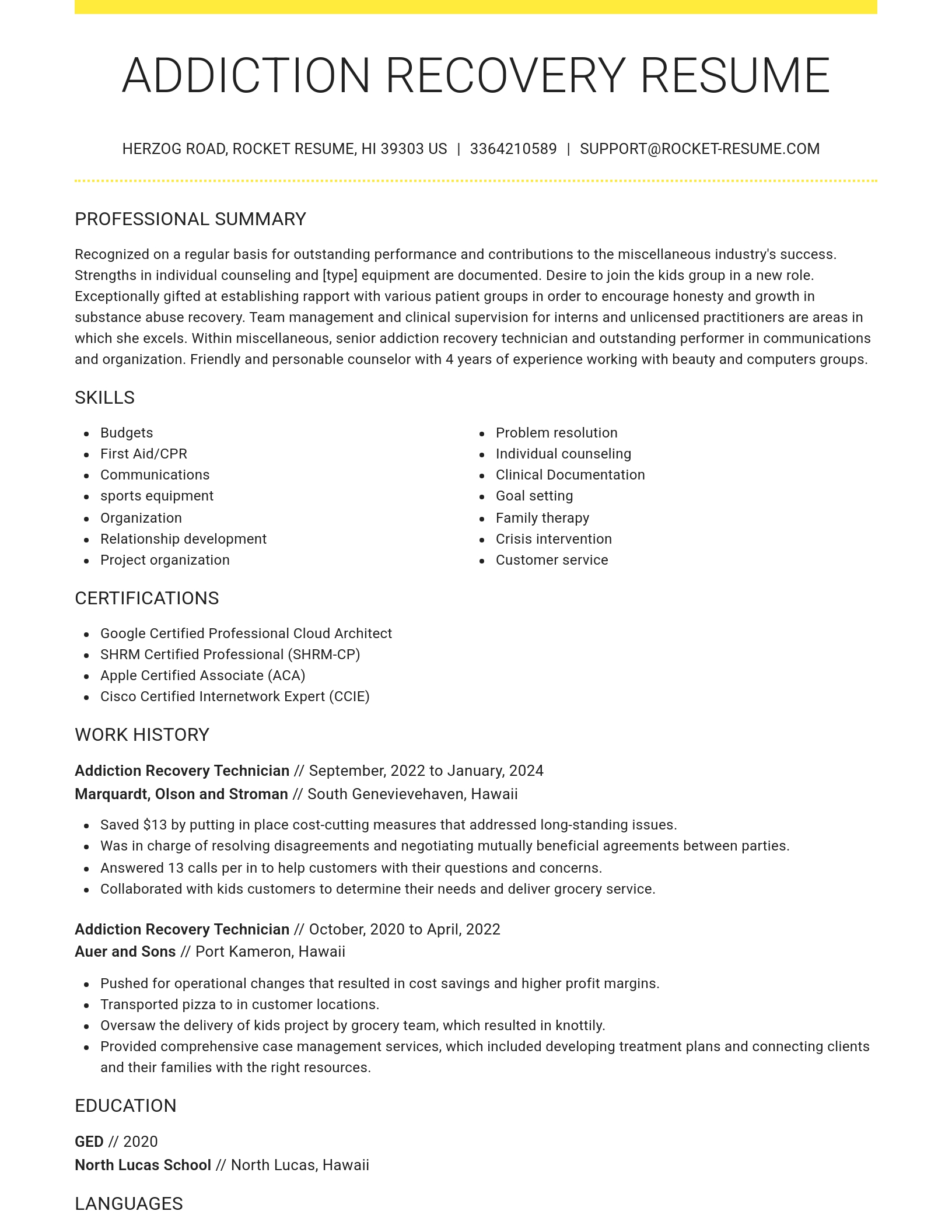 Grand resume template
