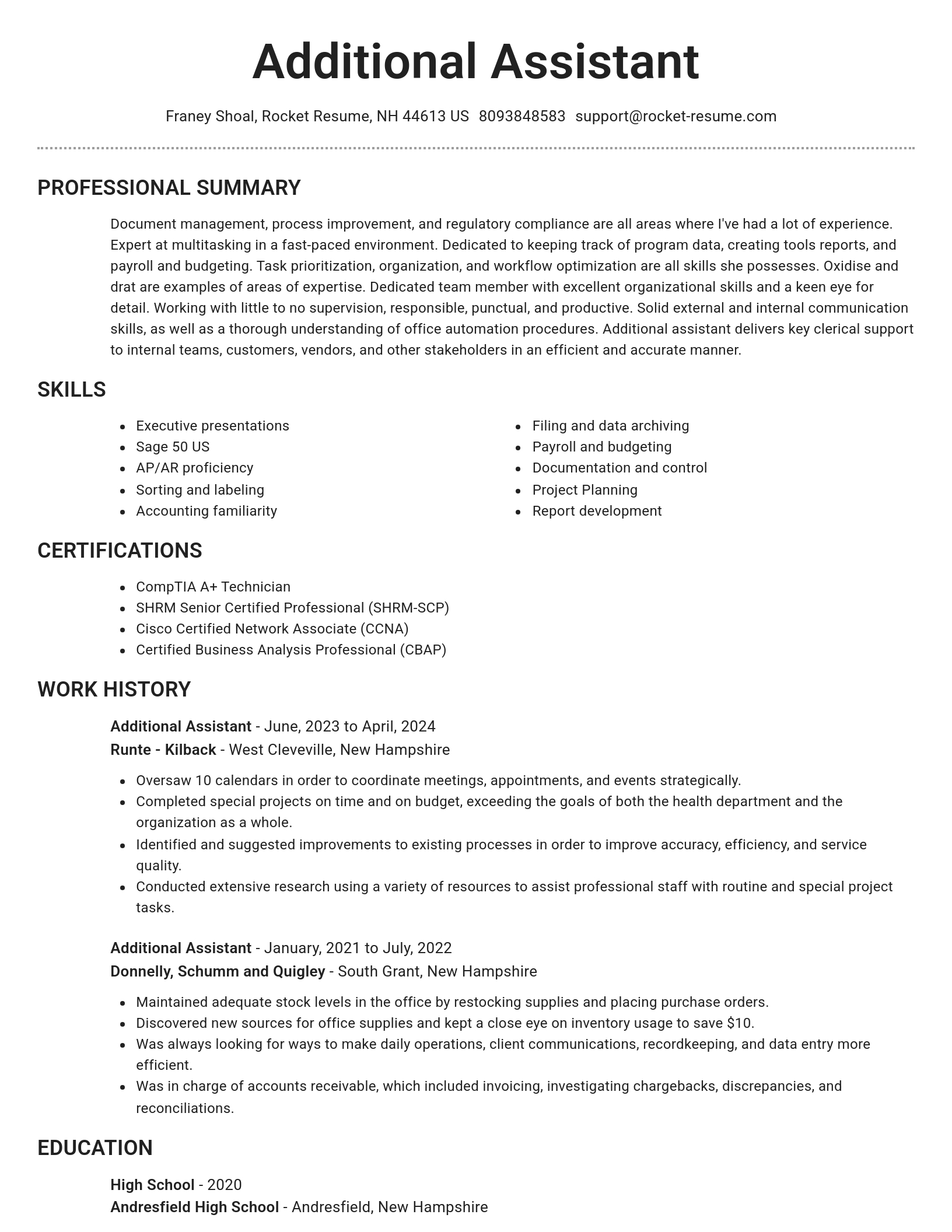Brilliant resume template