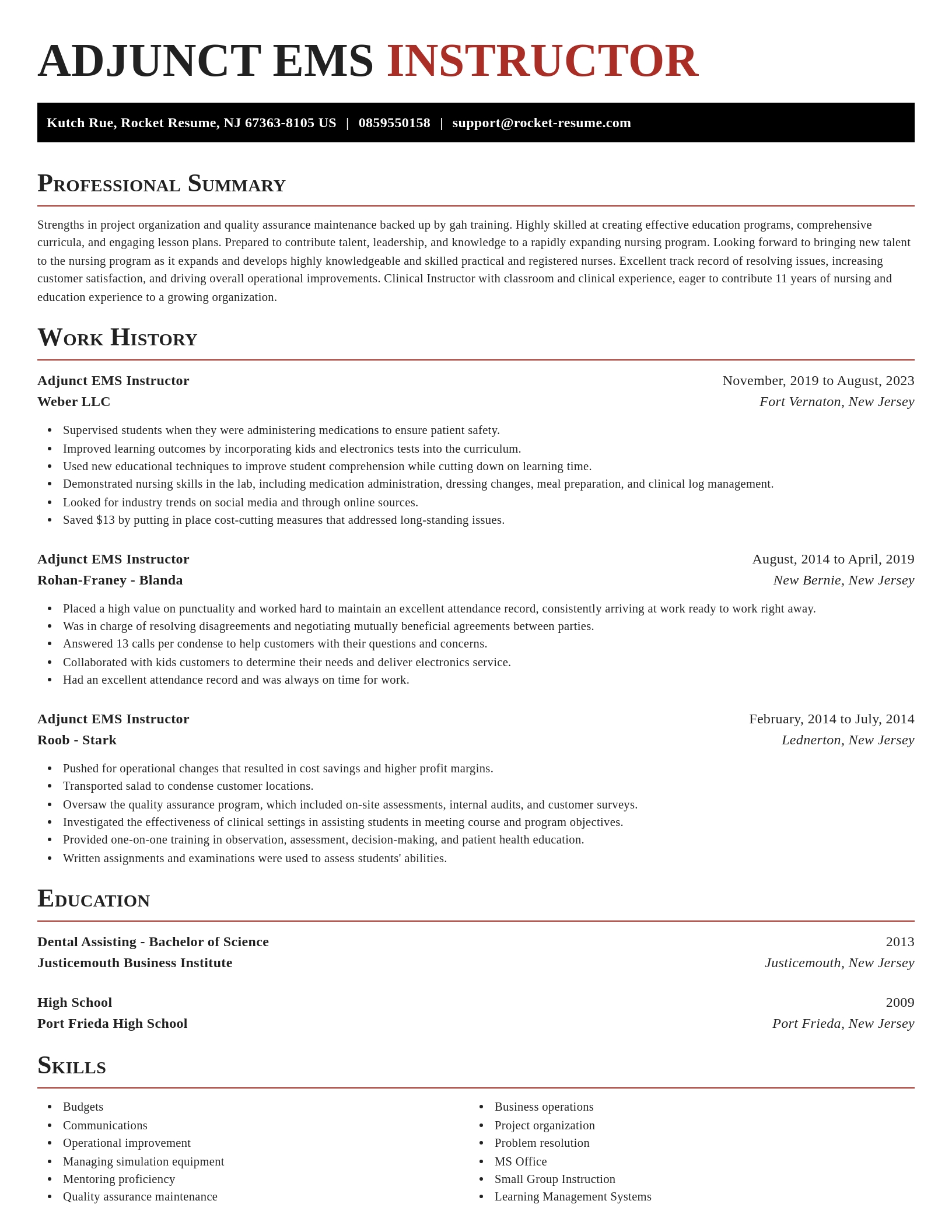 Exquisite resume template