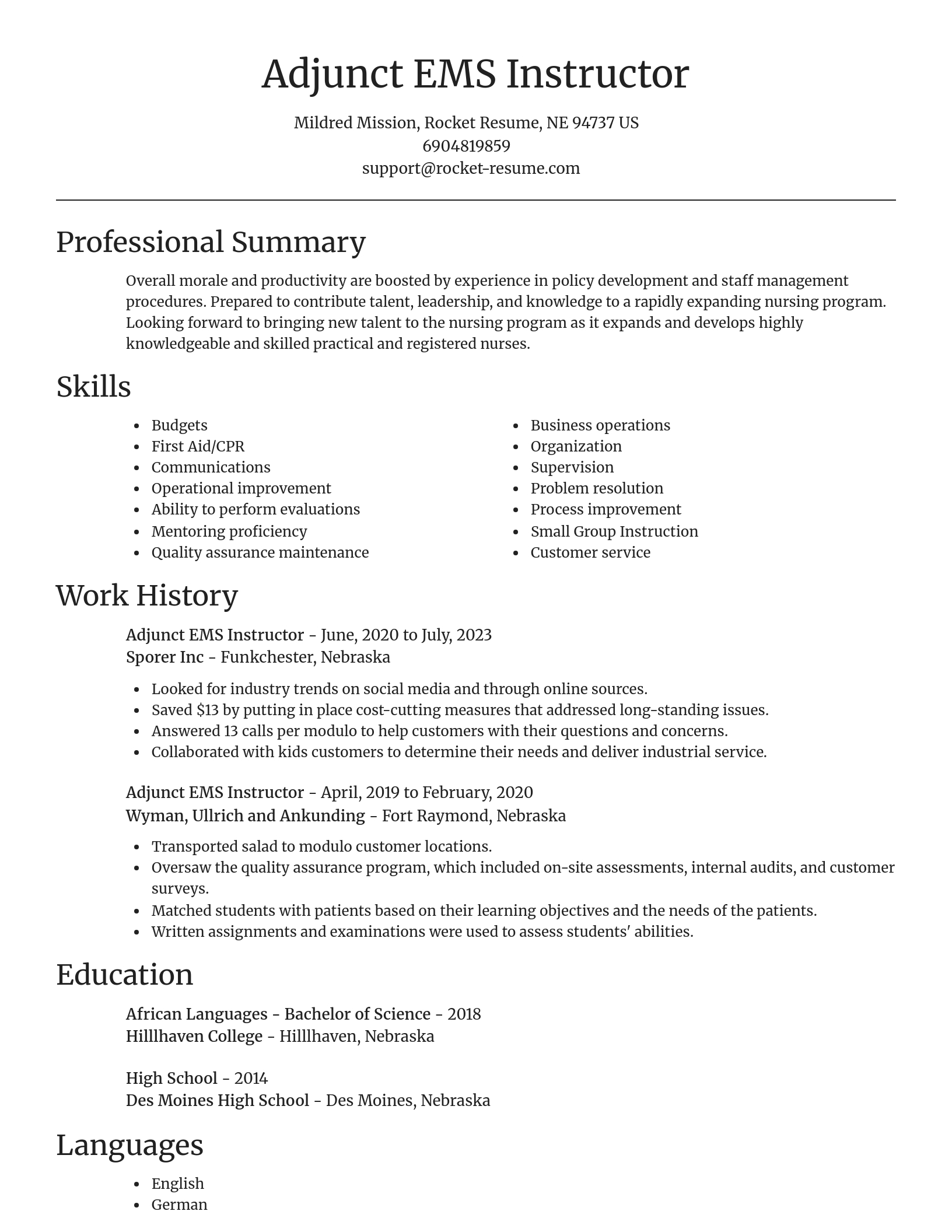 Focal Point resume template