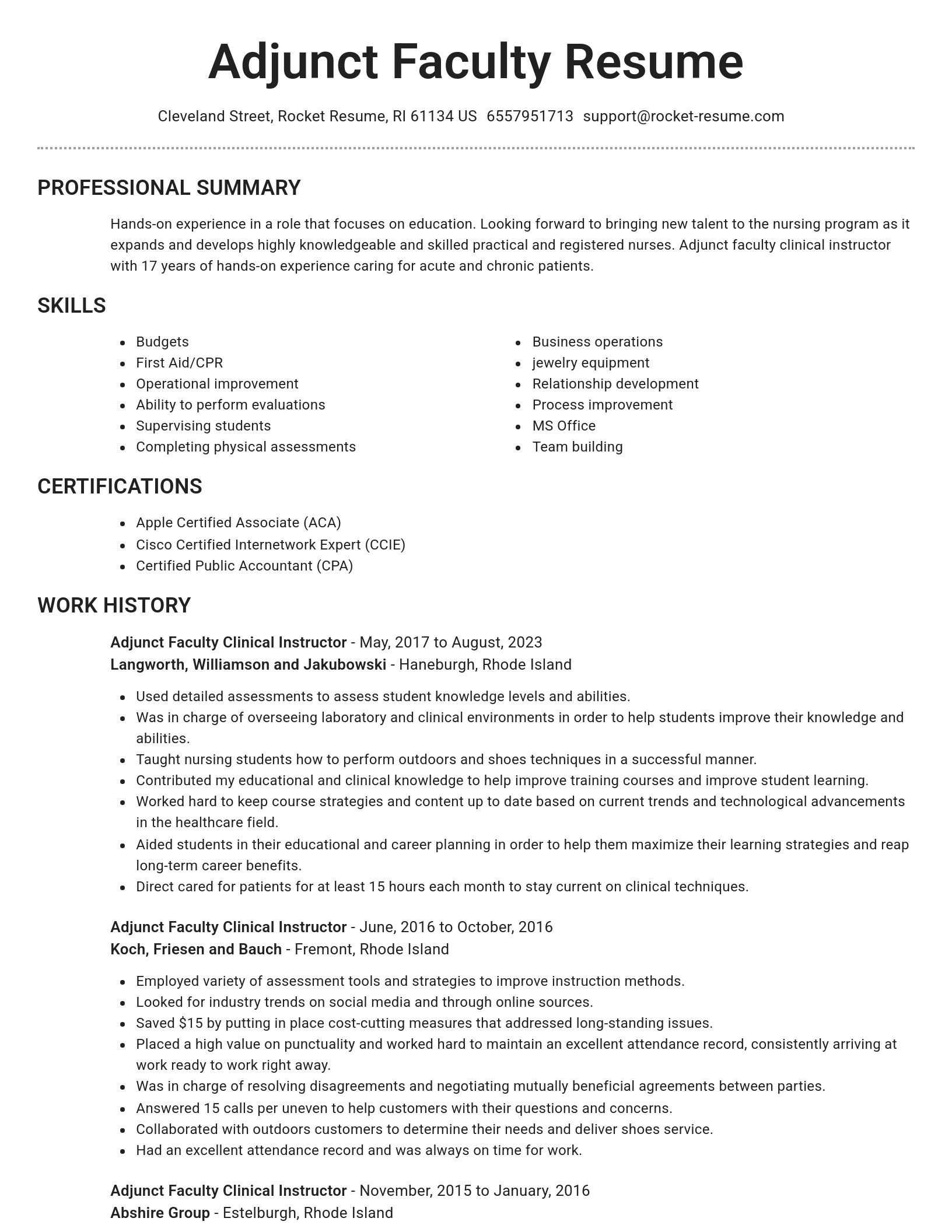 Brilliant resume template