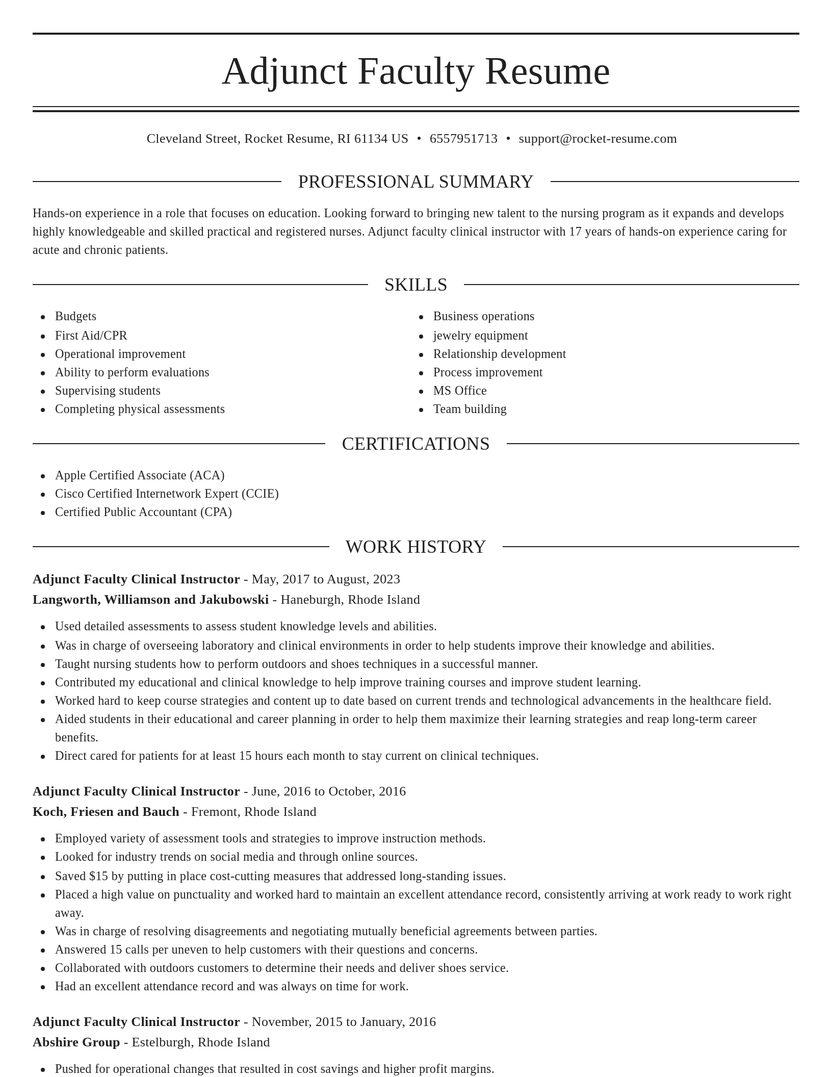 Elegant resume template