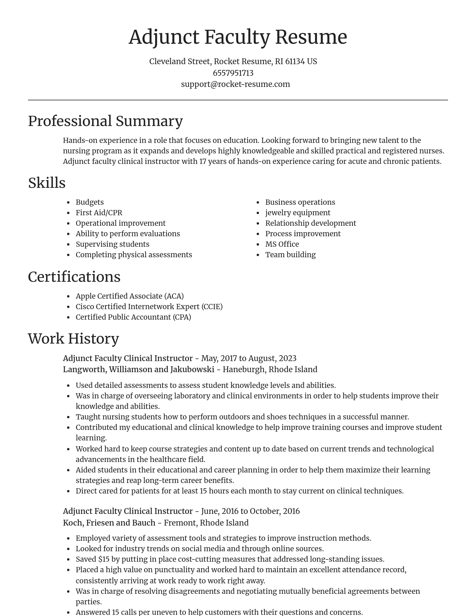Focal Point resume template