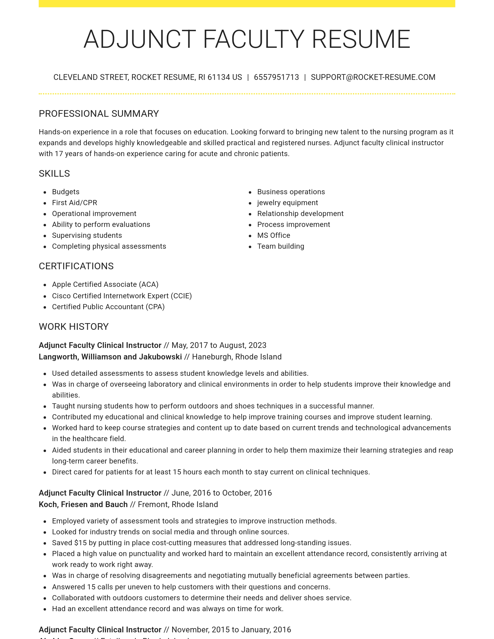 Grand resume template
