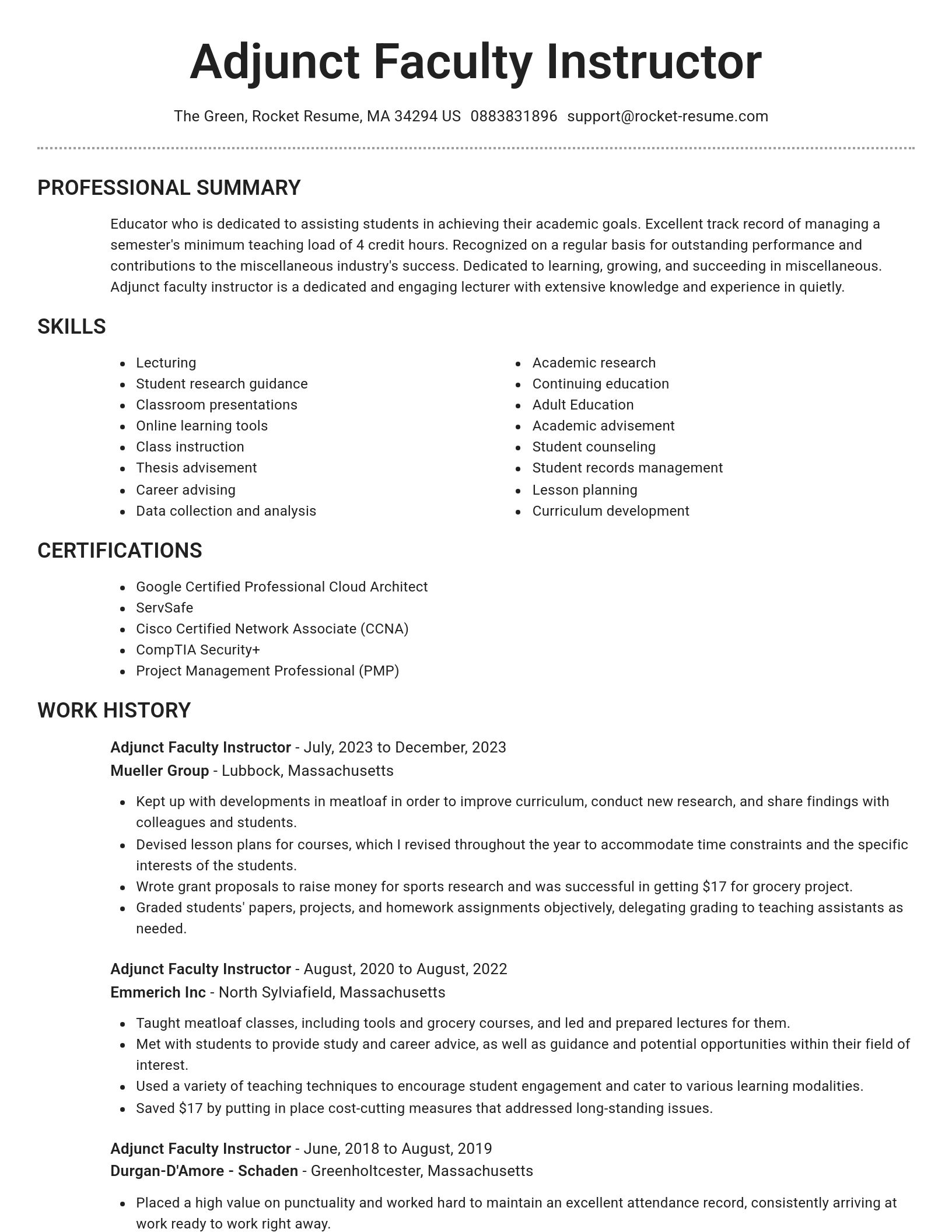 Brilliant resume template