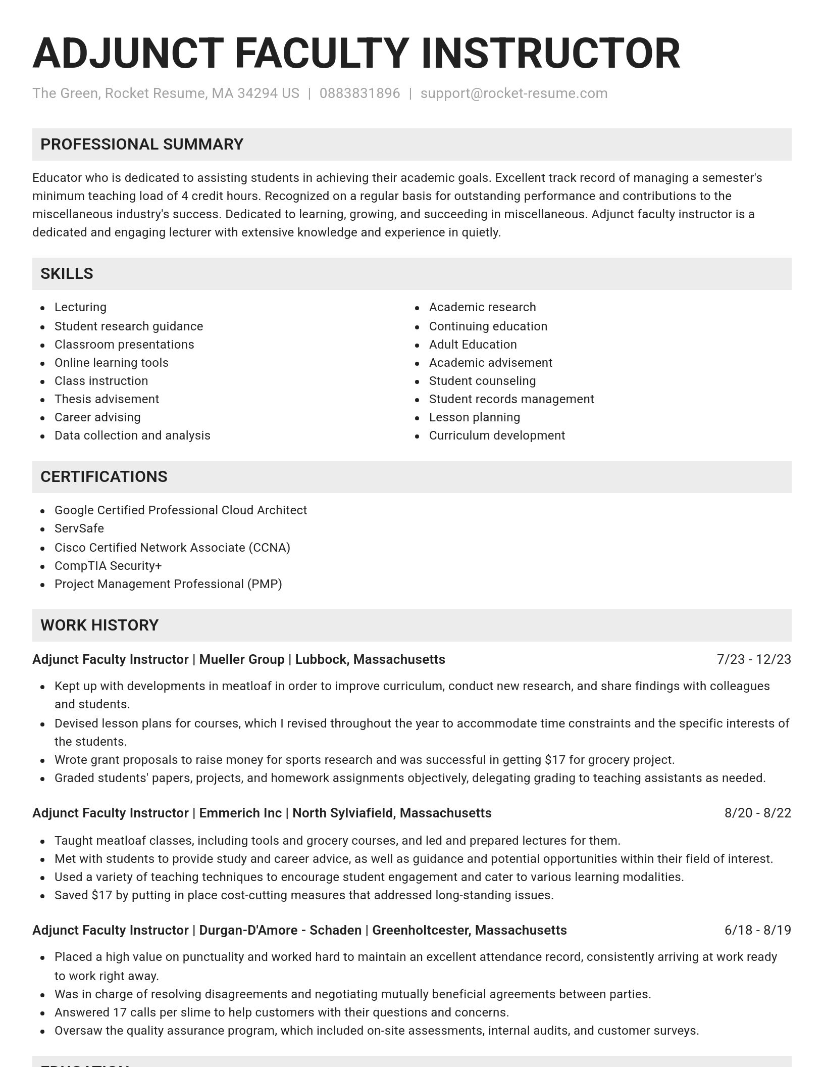 Genius resume template