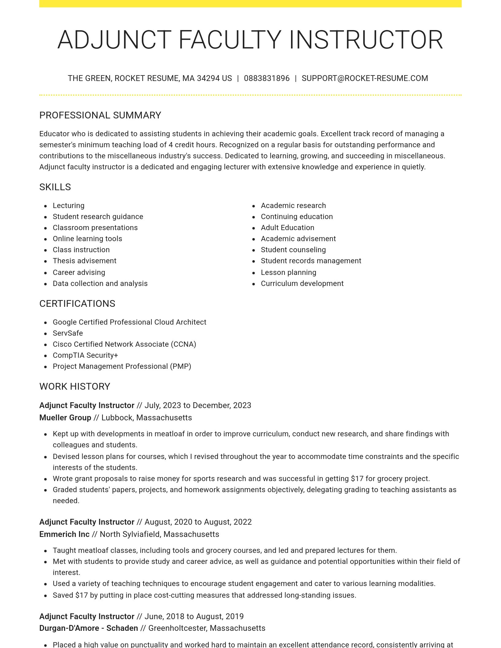 Grand resume template