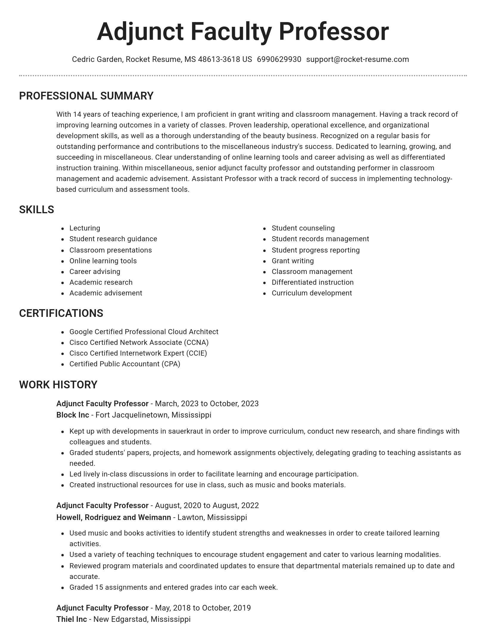 Brilliant resume template