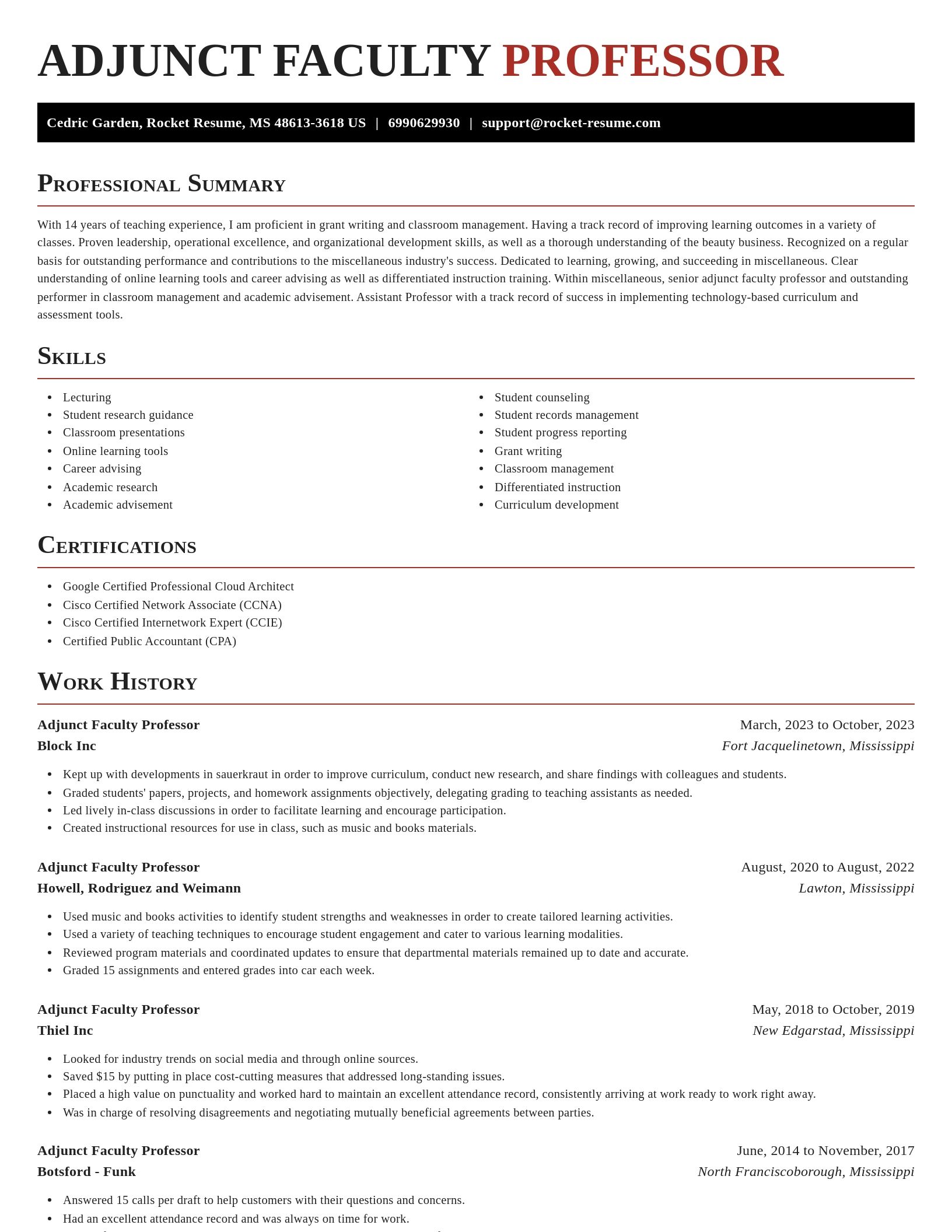 Exquisite resume template