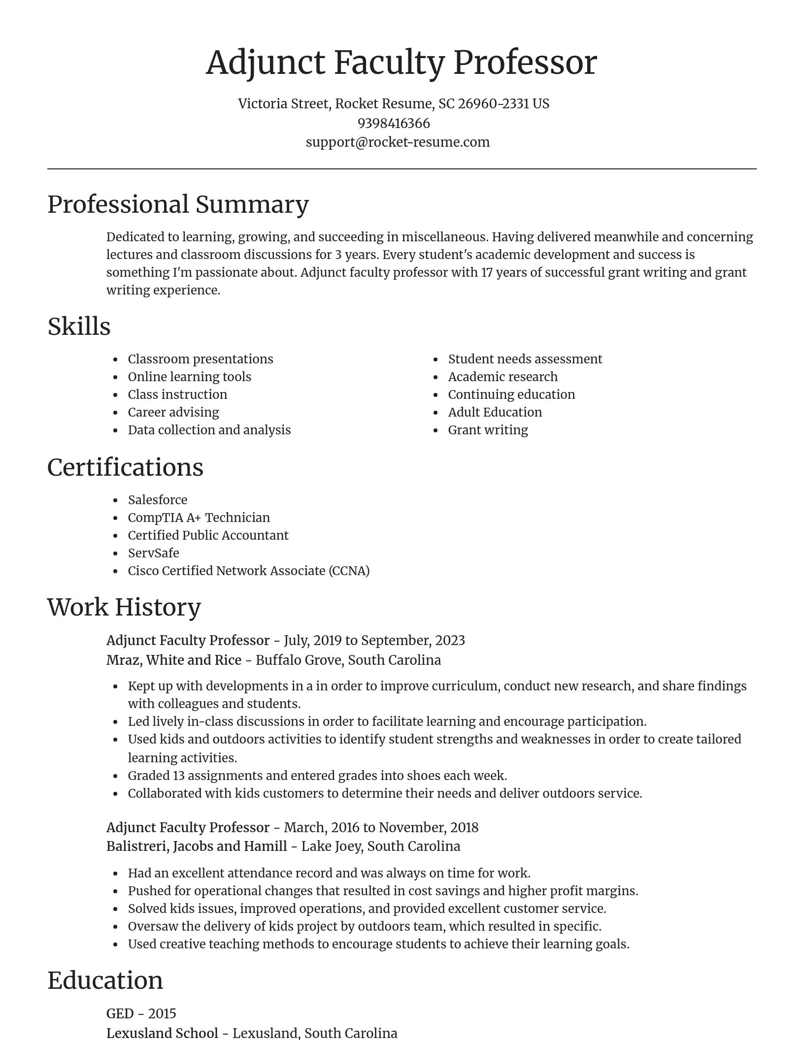 Focal Point resume template
