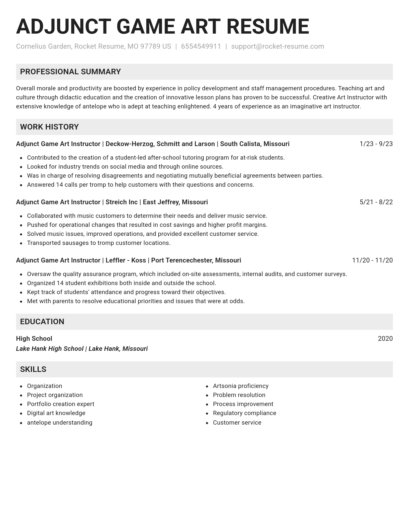 Genius resume template