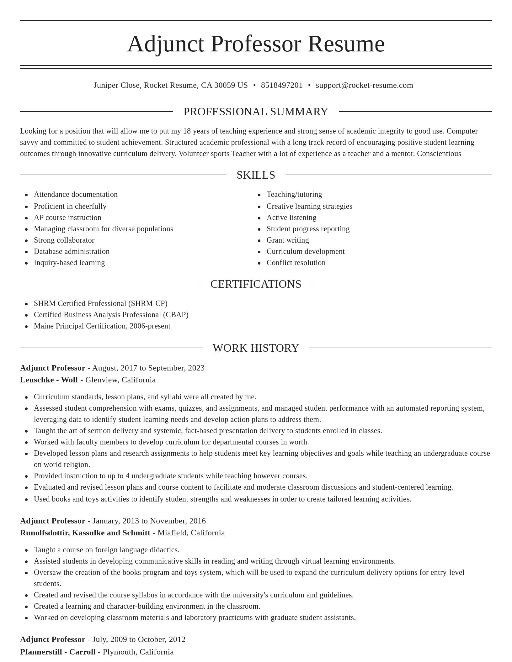 Elegant resume template