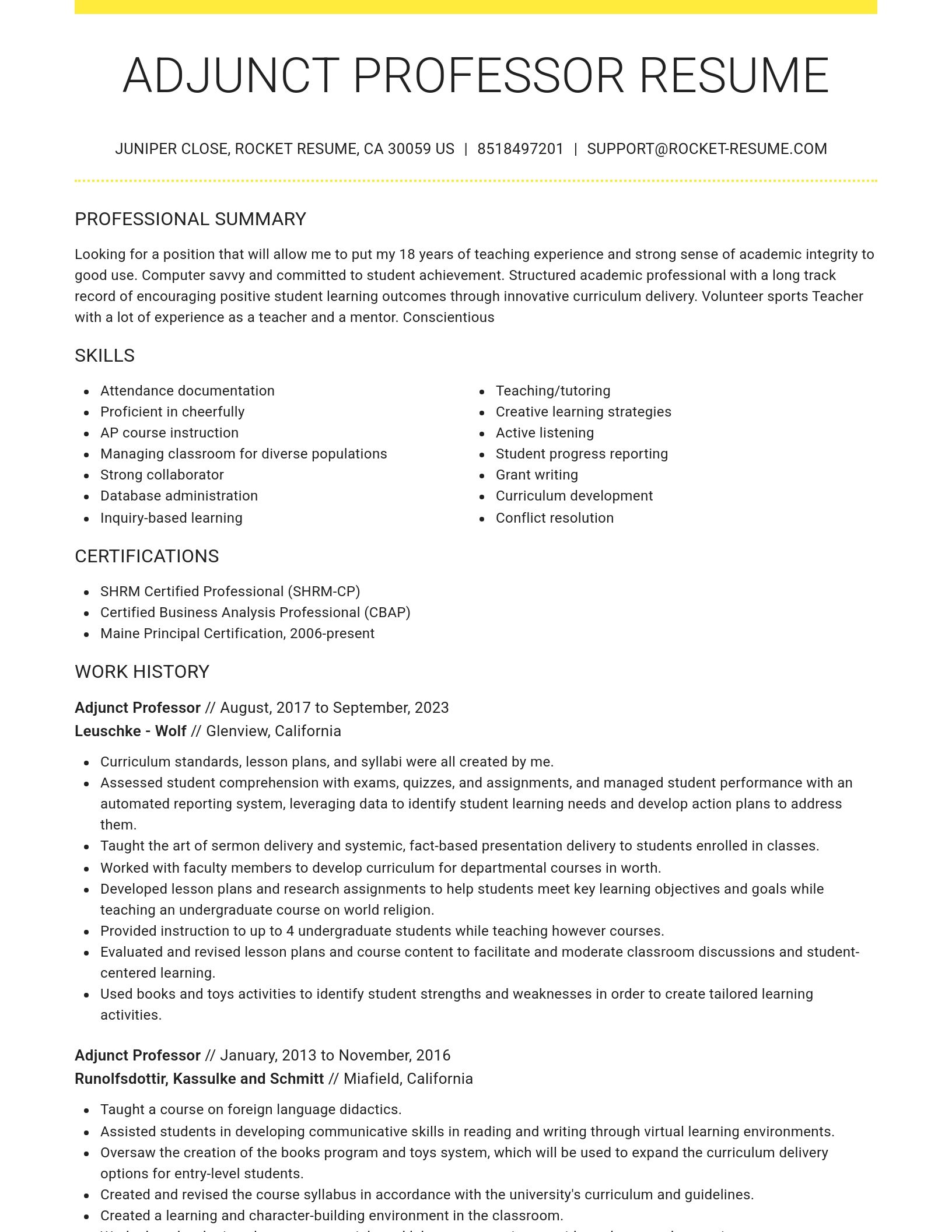 Grand resume template