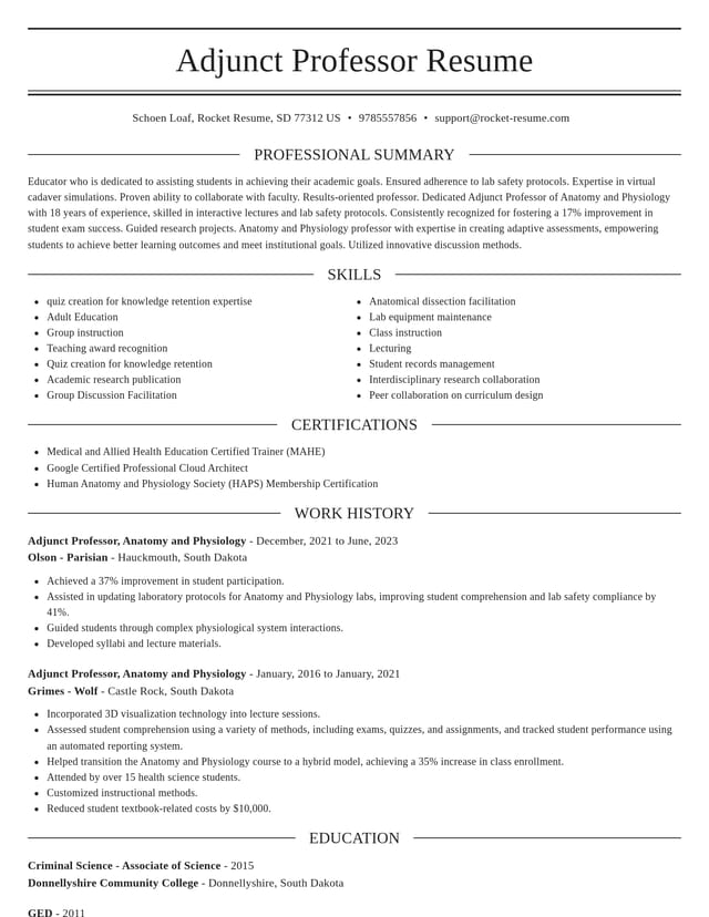 Elegant resume template