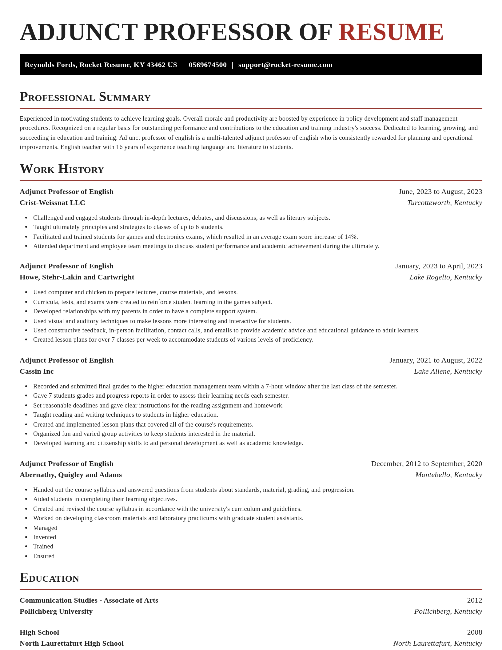Exquisite resume template