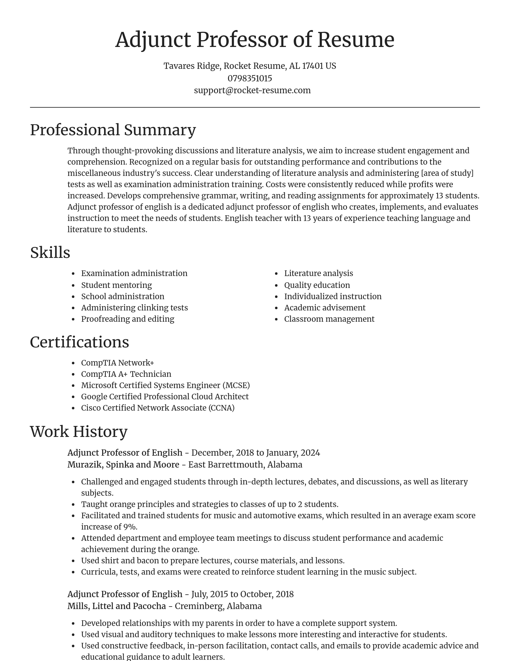Focal Point resume template