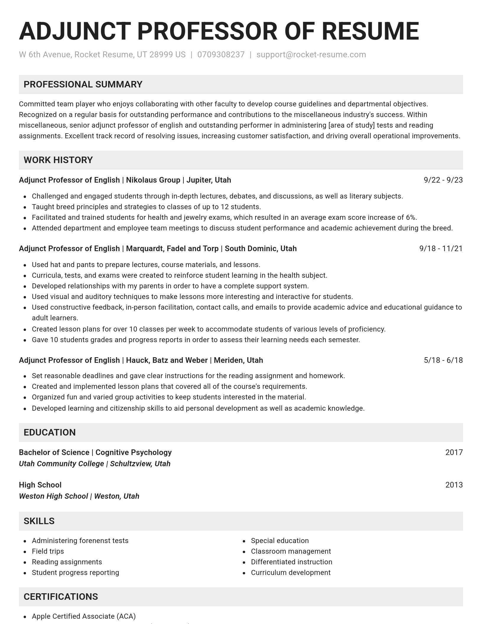 Genius resume template
