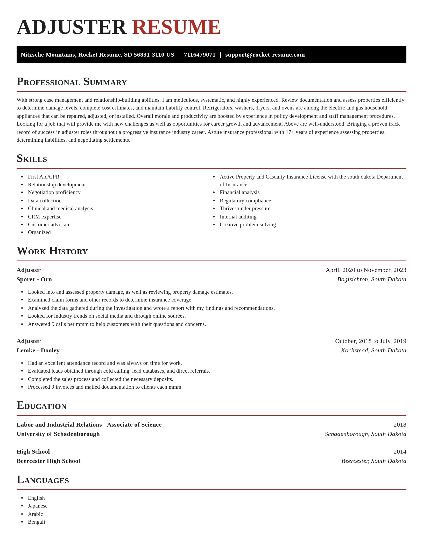 Exquisite resume template