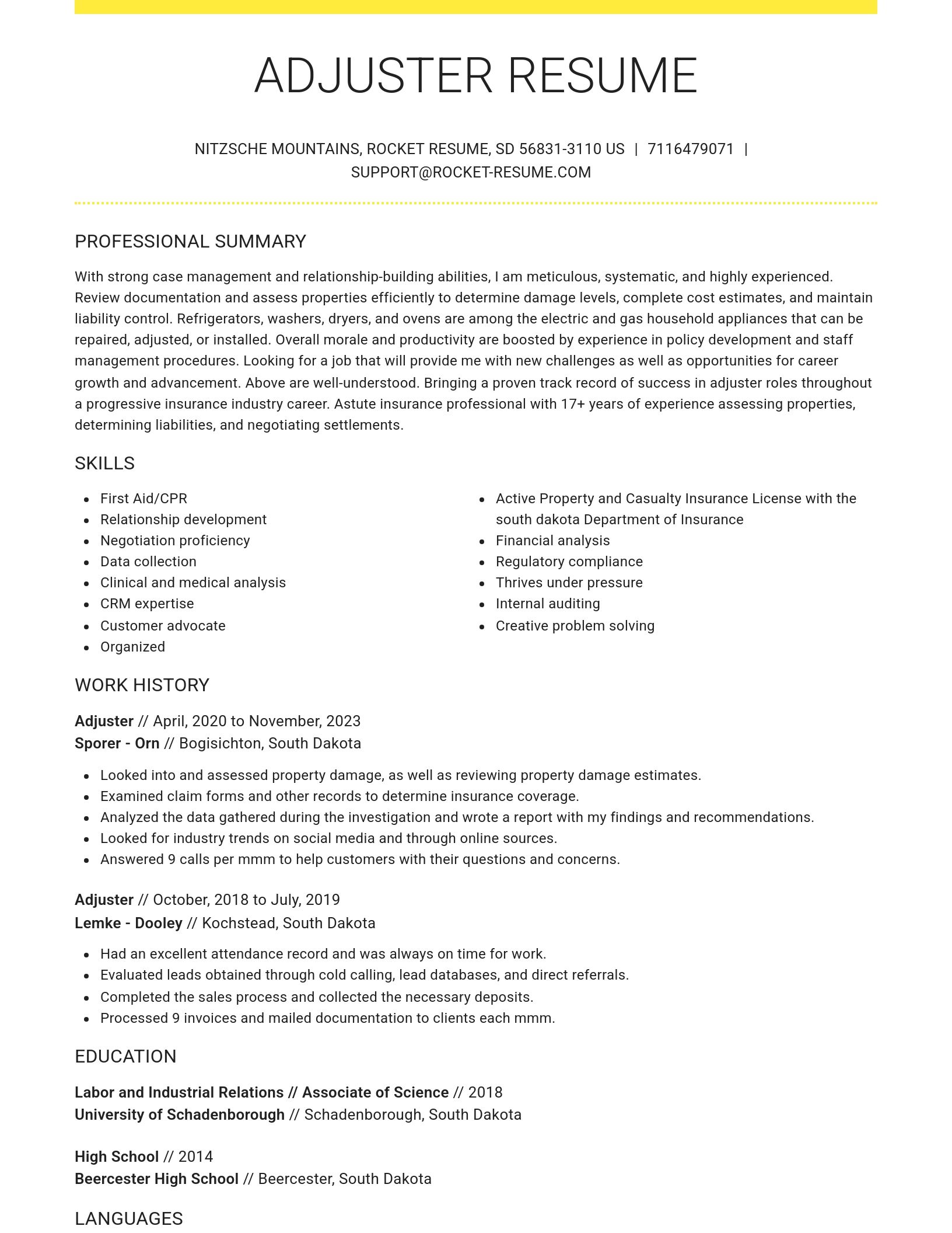 Grand resume template