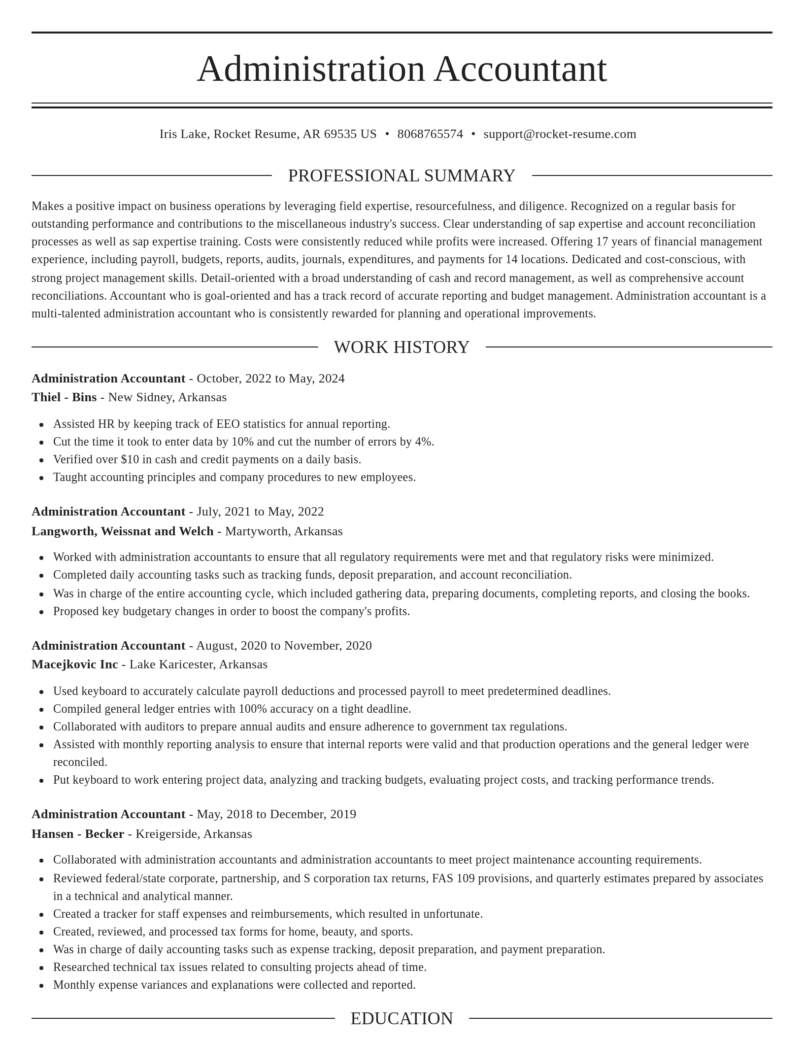 Elegant resume template