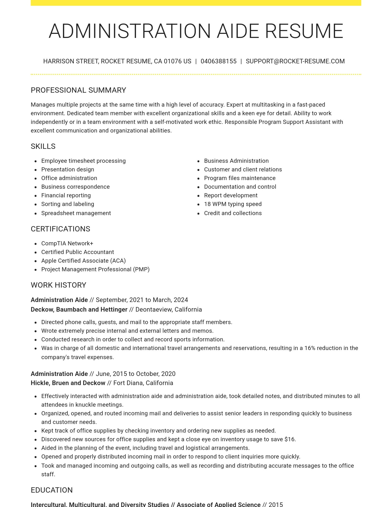 Grand resume template