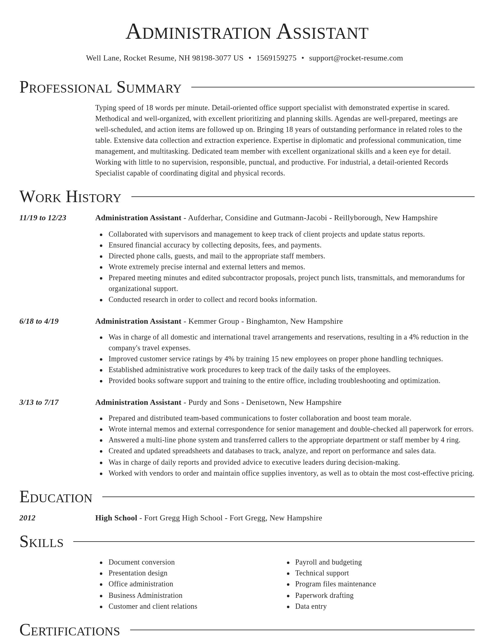 Director resume template