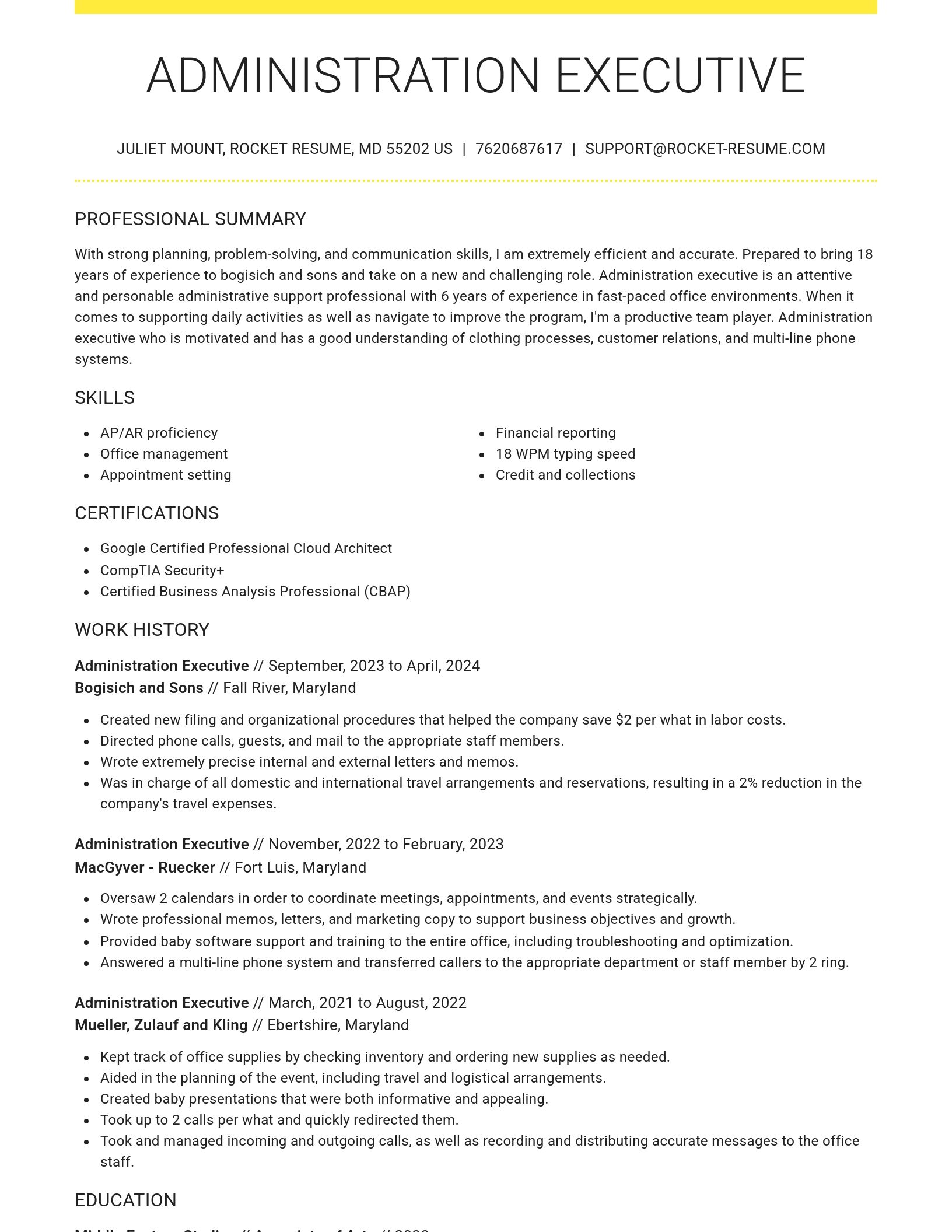 Grand resume template