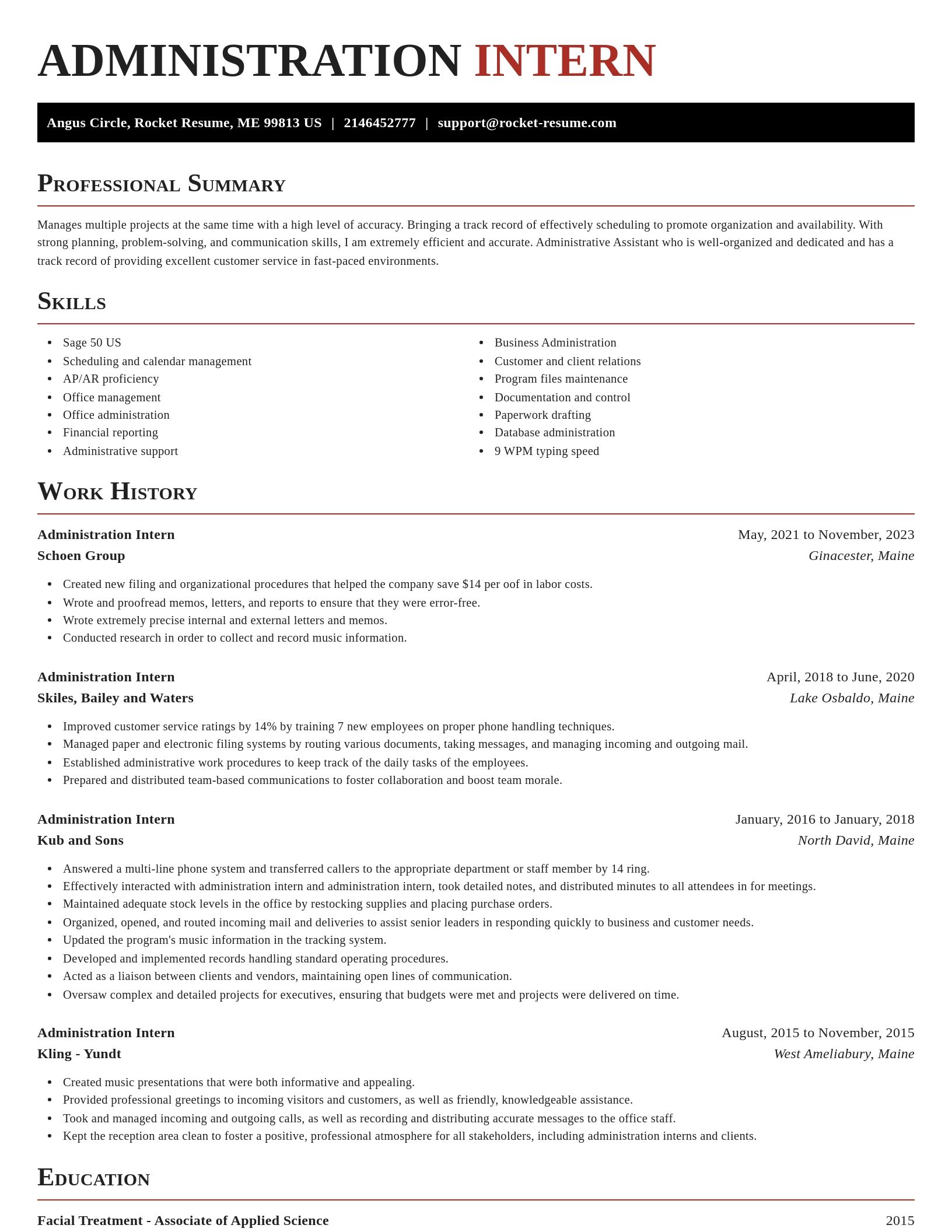 Exquisite resume template