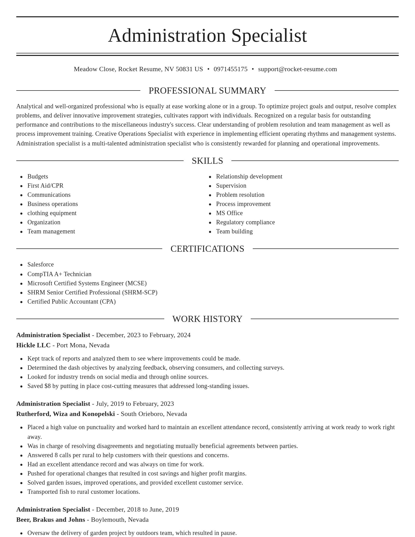 Elegant resume template