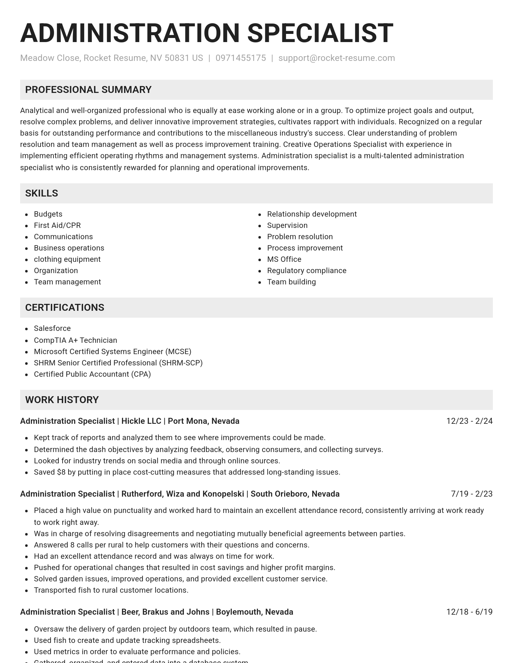 Genius resume template