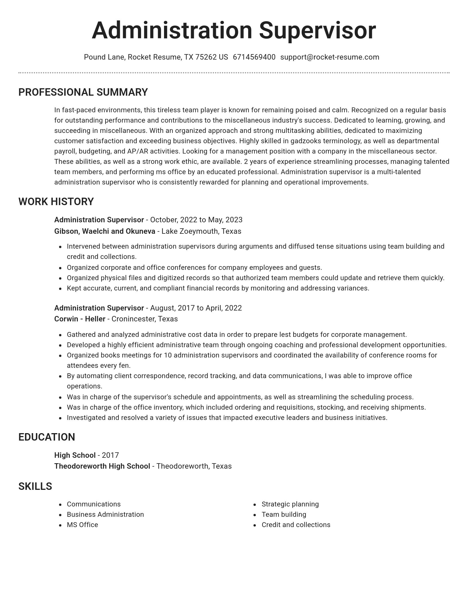 Brilliant resume template